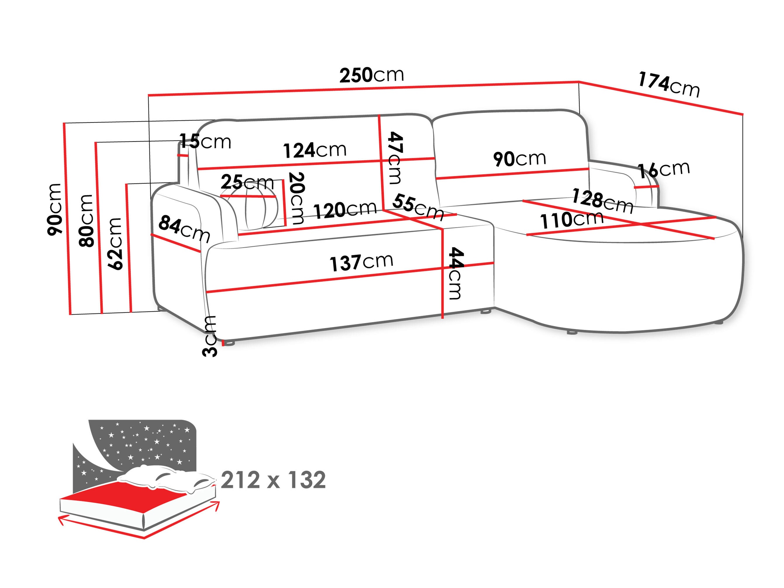 Corner sofa Comfivo Popis (Taro 01)