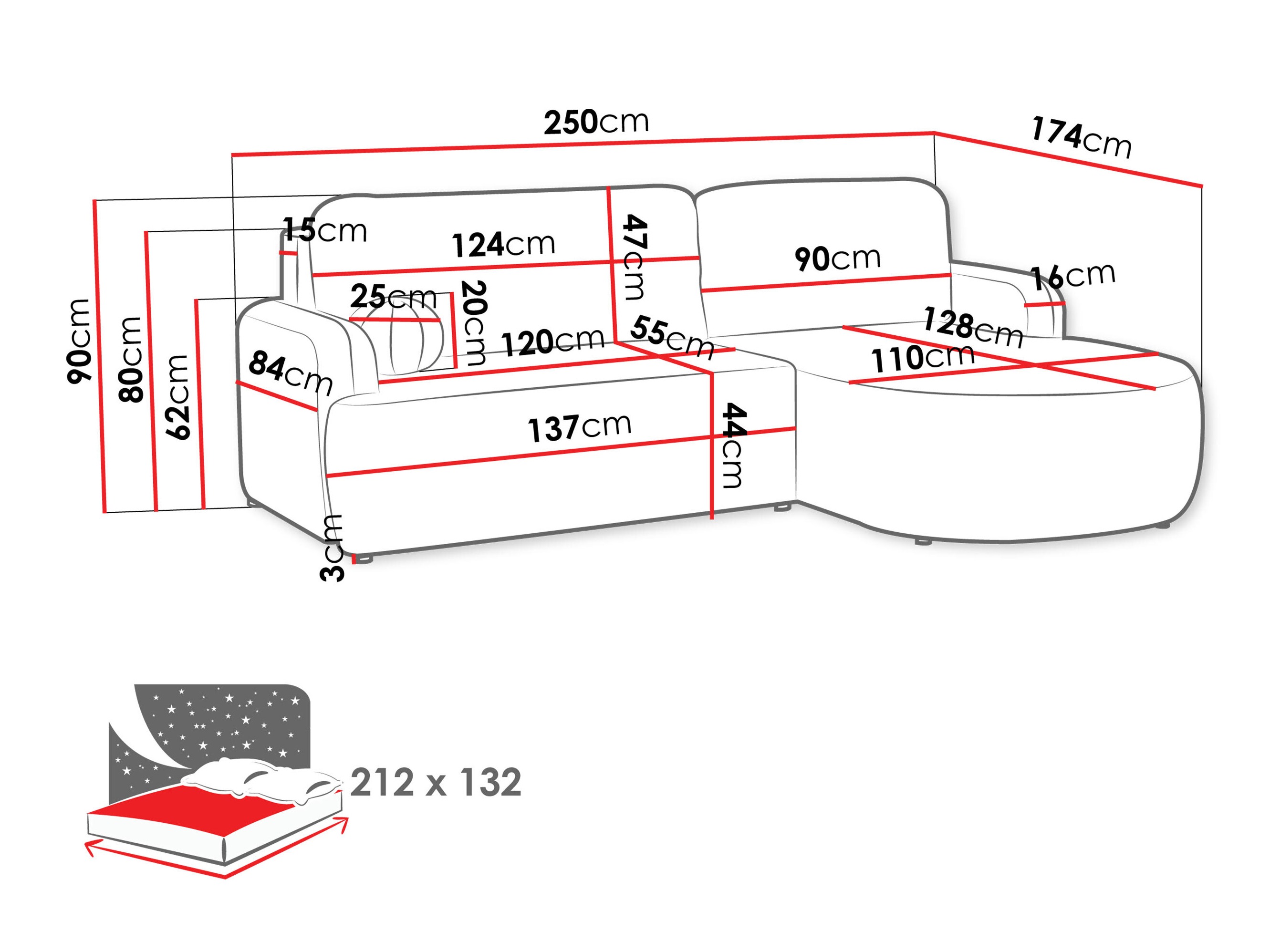 Corner sofa Comfivo Popis (Taro 01)
