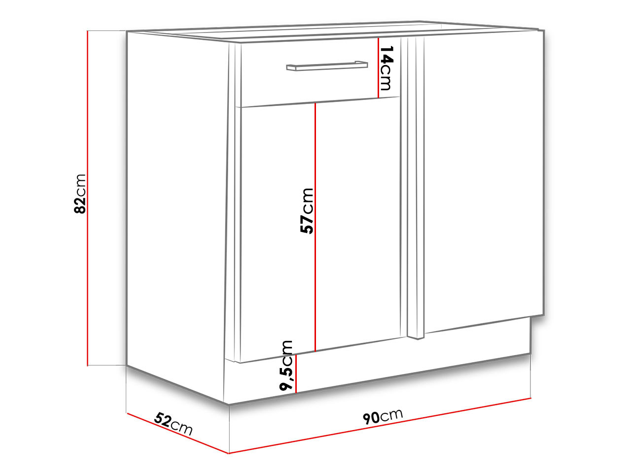 Modular cabinet with doors Wood White 103