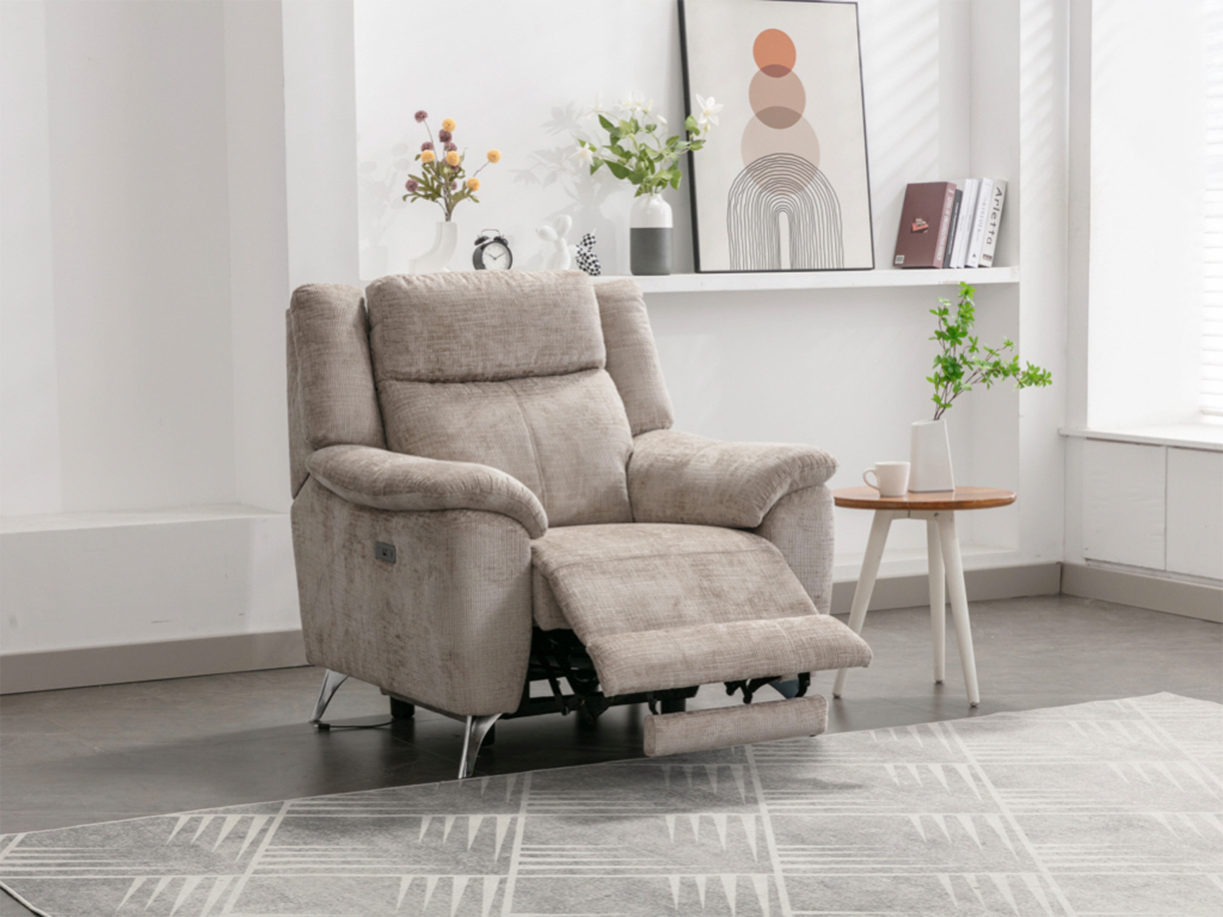 Recliner armchair Anaheim 106 (Light brown)