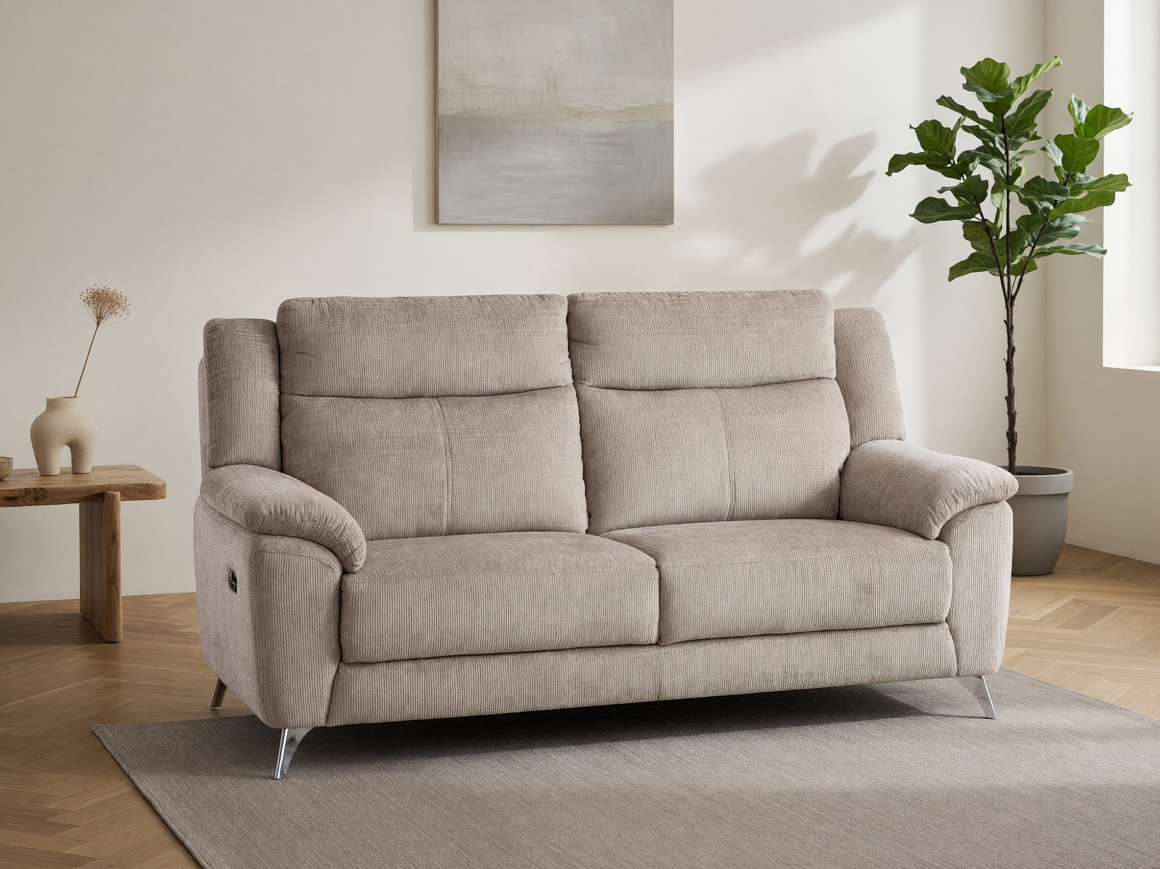 Recliner sofa Anaheim 108 (Light brown)