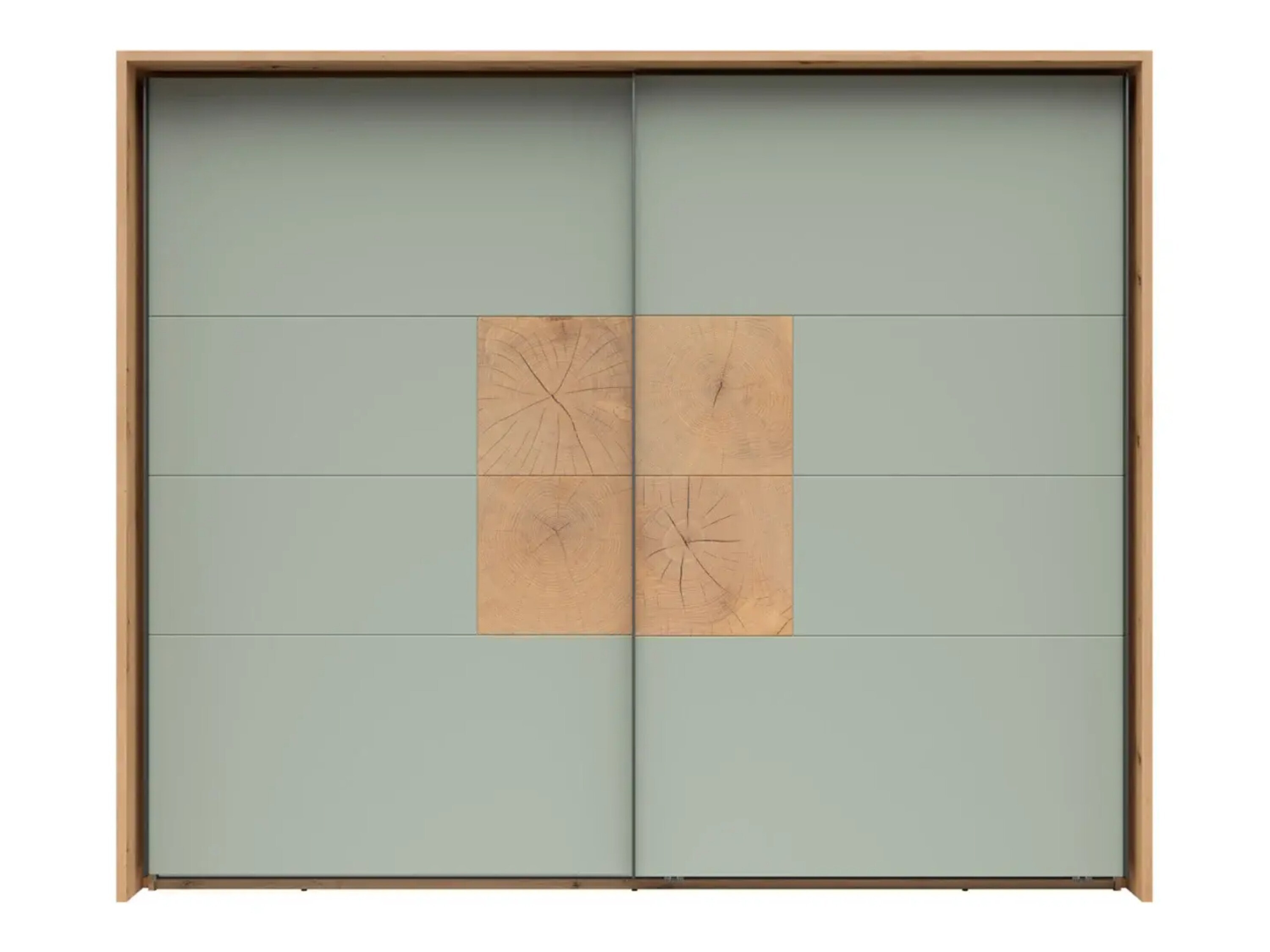 Wardrobe Livcali 103 (Green + Artisan oak)