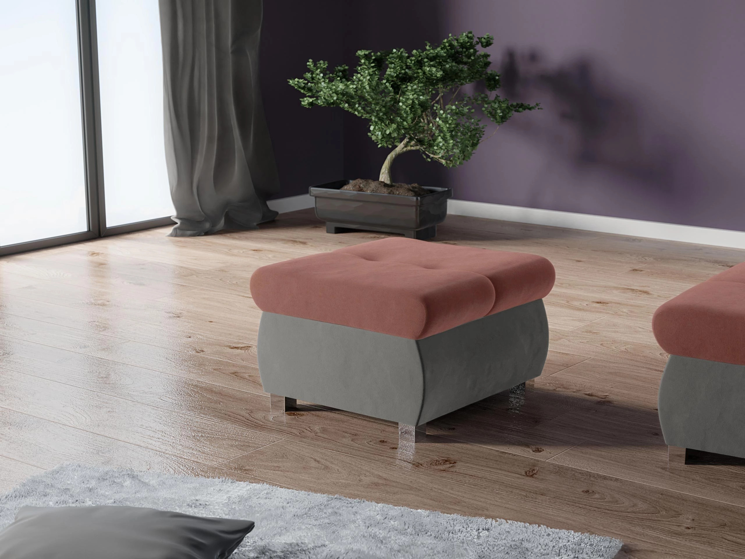 Ottoman Comfivo Nitor (Magic Velvet 2217 + Magic Velvet 2258)