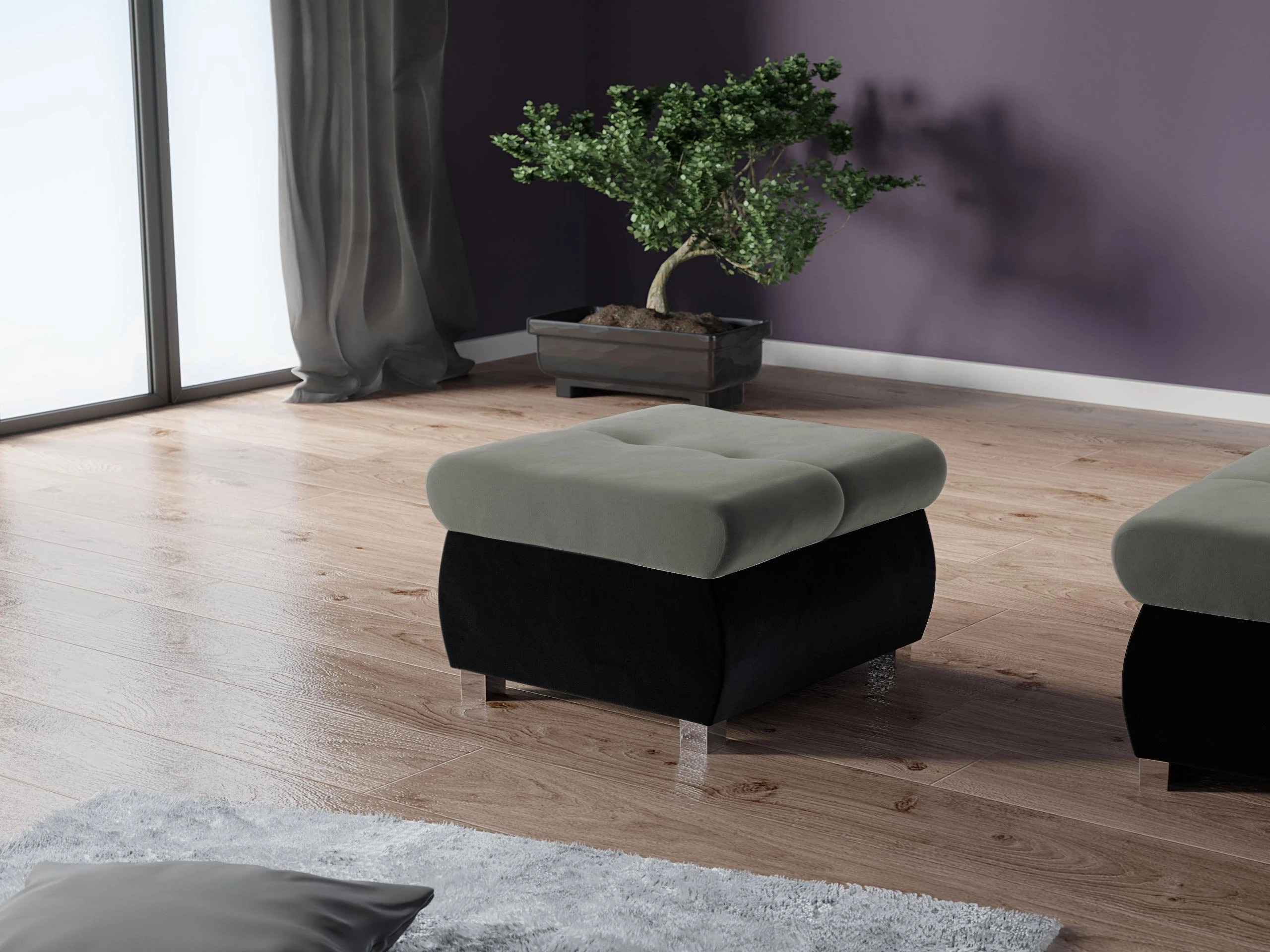 Ottoman Comfivo Nitor (Magic Velvet 2219 + Magic Velvet 2217)