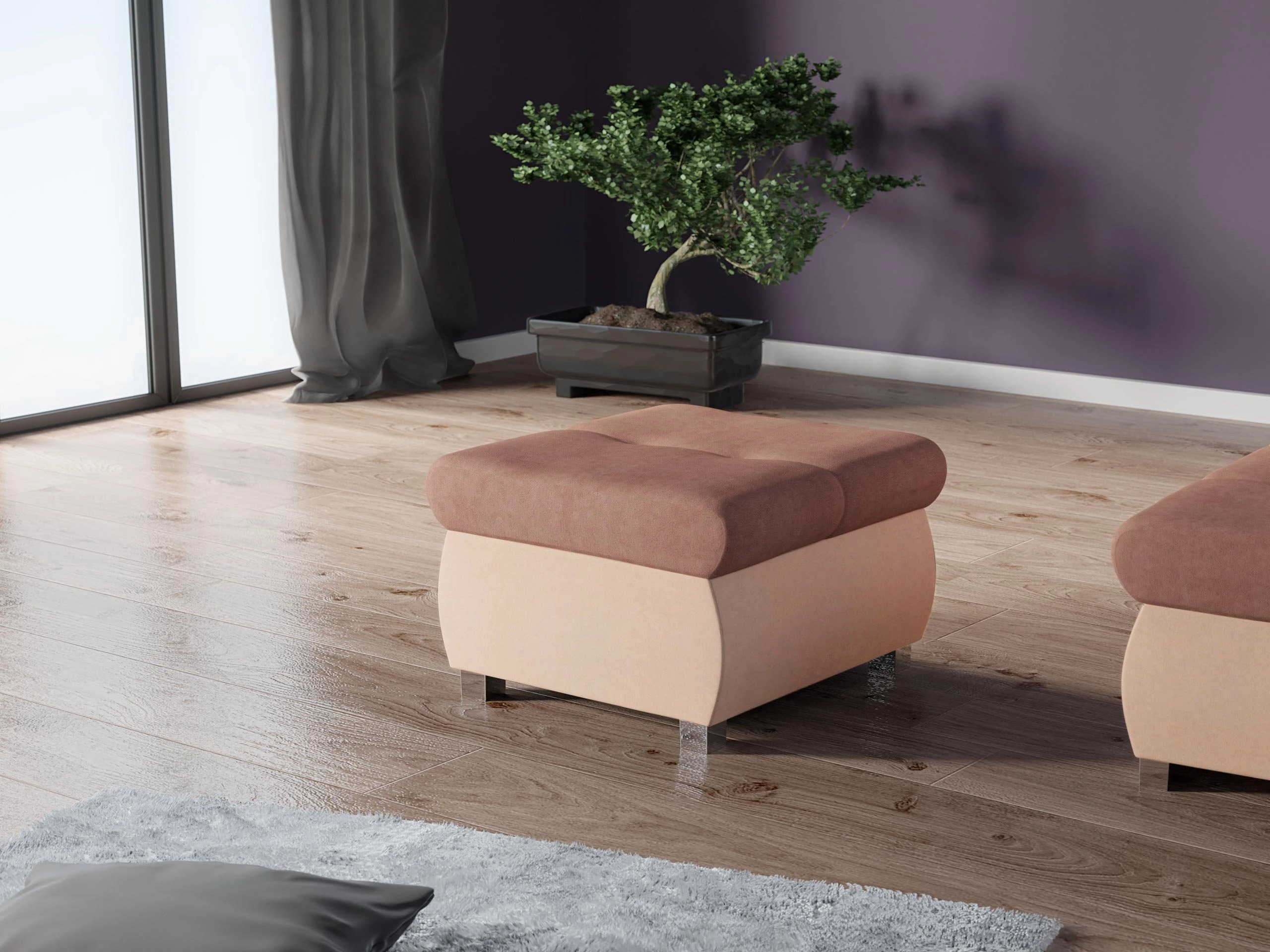Ottoman Comfivo Nitor (Uttario Velvet 2956 + Uttario Velvet 2955)