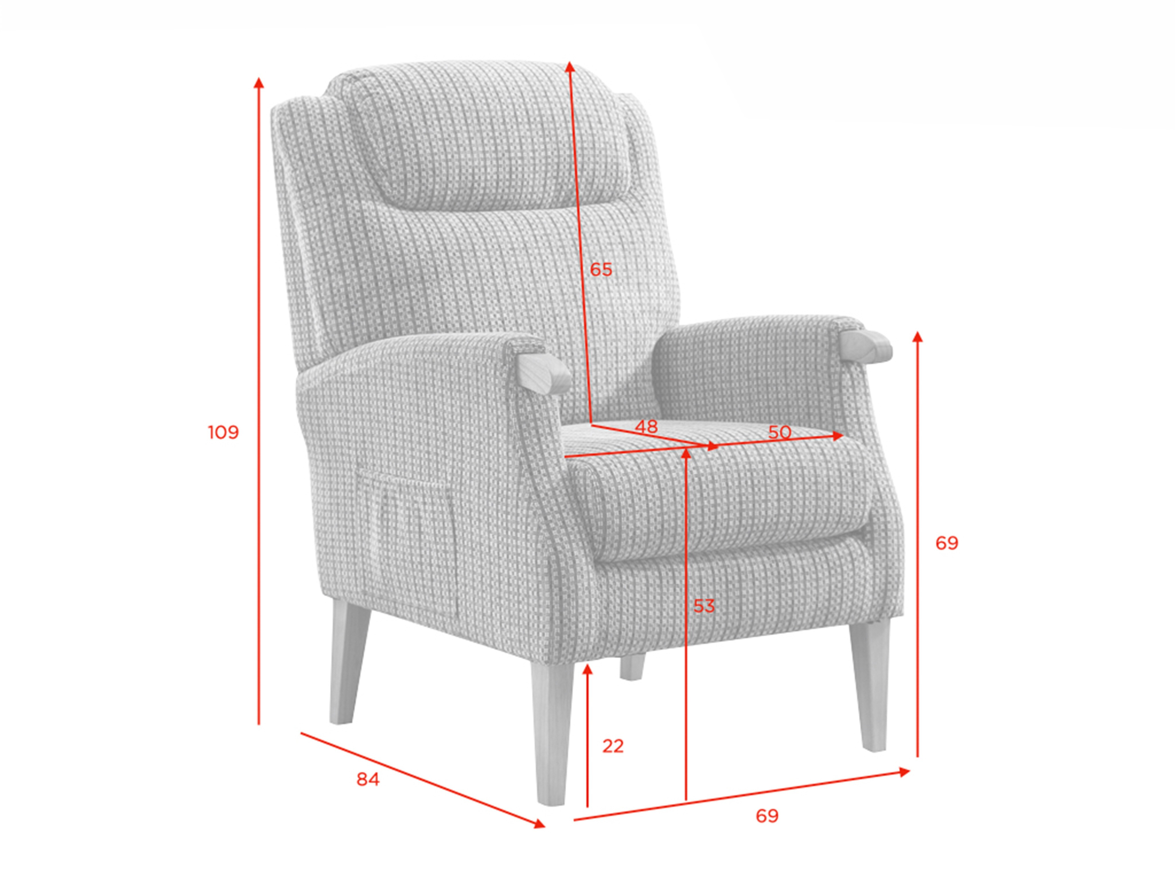 Armchair Anaheim 109 (Dusty blue)