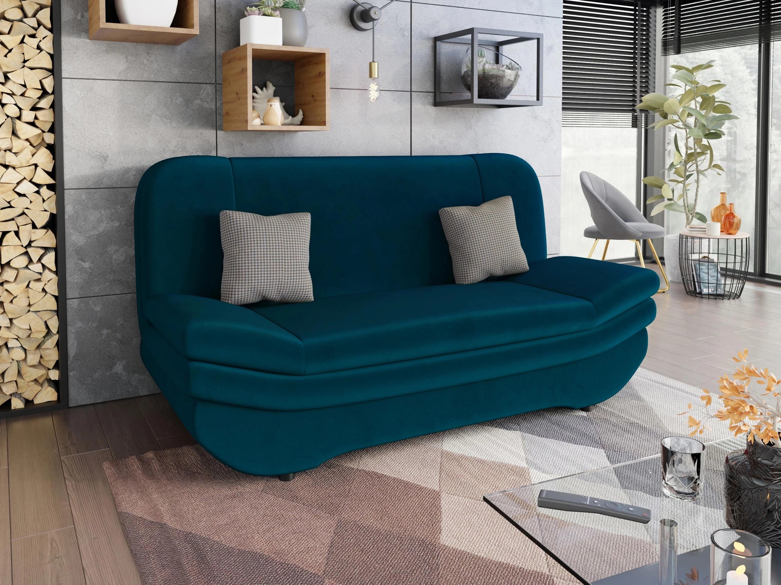 Sofa bed Comfivo Silva (Venus Velvet 2911 + Kenia 796)