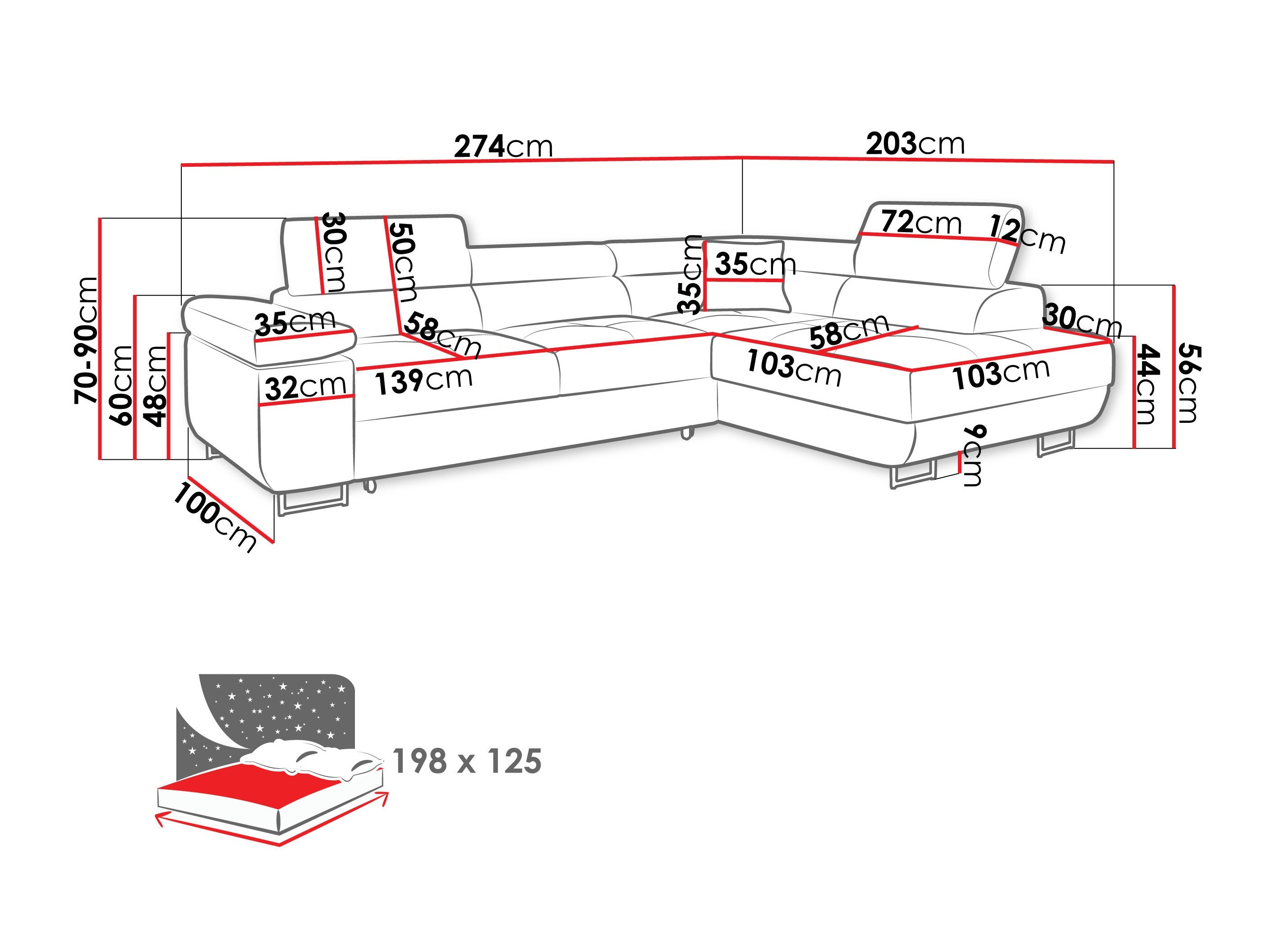 Corner sofa Comfivo Vinetum (Manila 18)