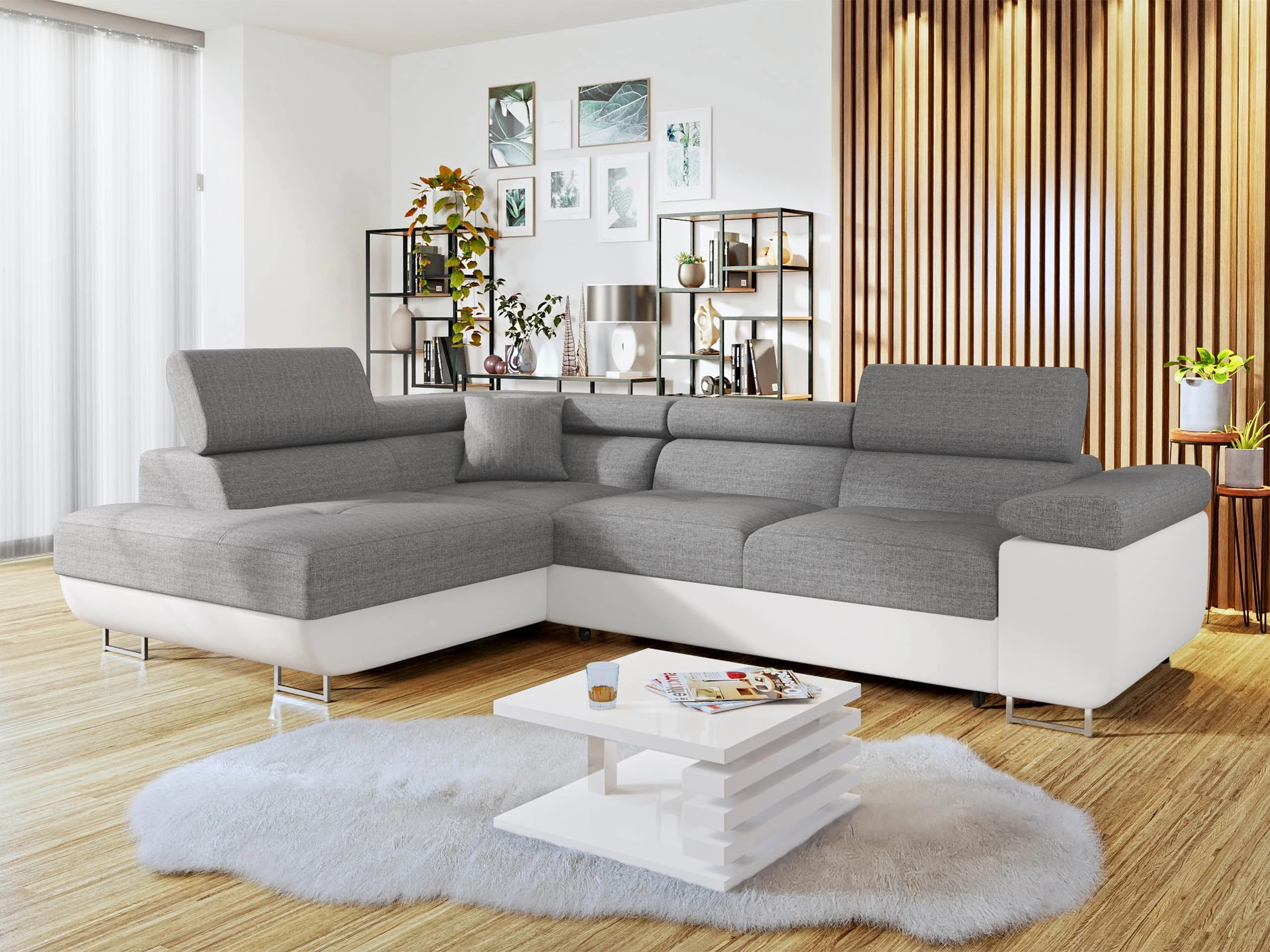 Corner sofa Comfivo Vinetum (Soft 017 + Lux 05)