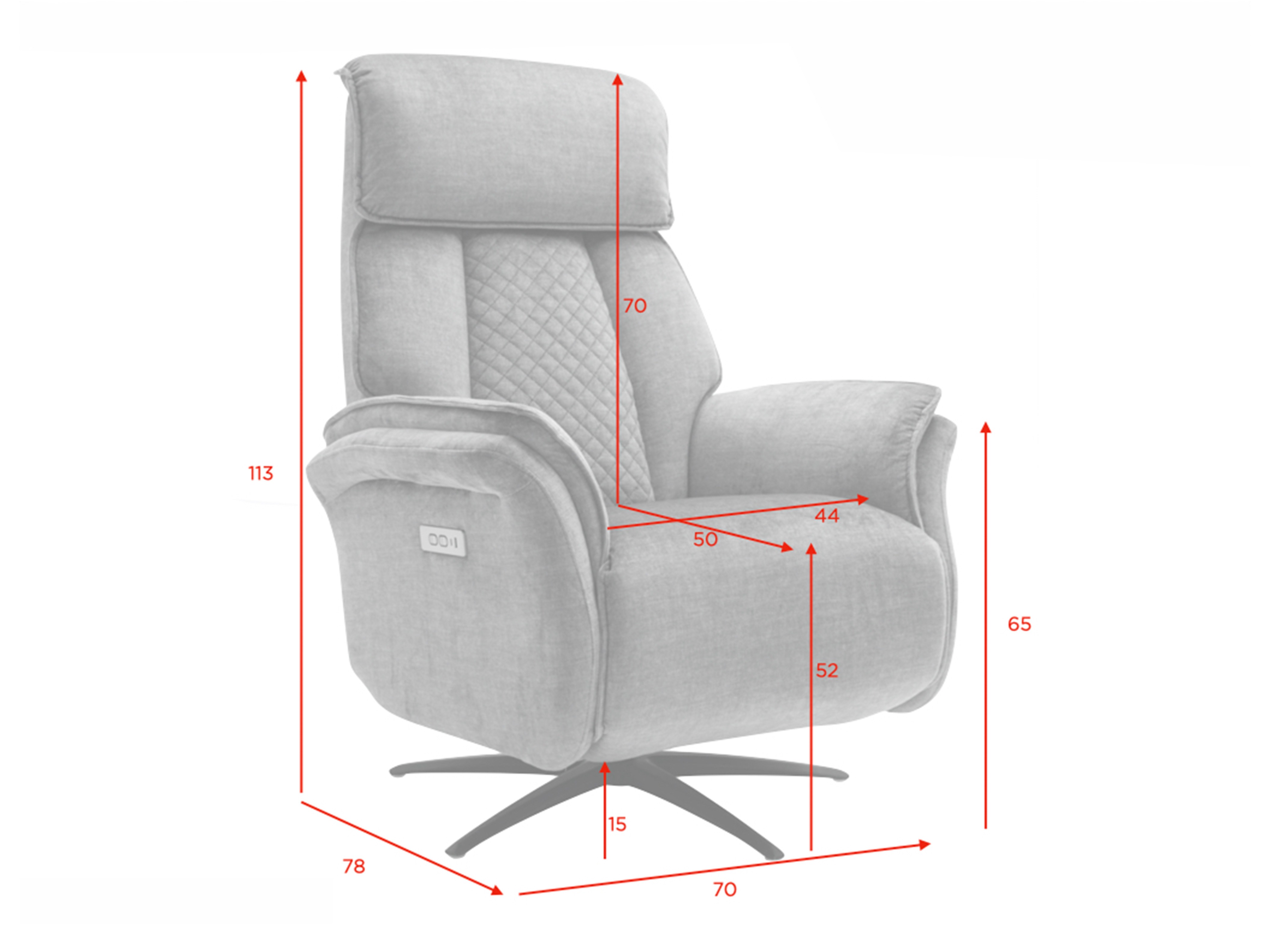 Armchair recliner Anaheim 111 (Dark yellow)