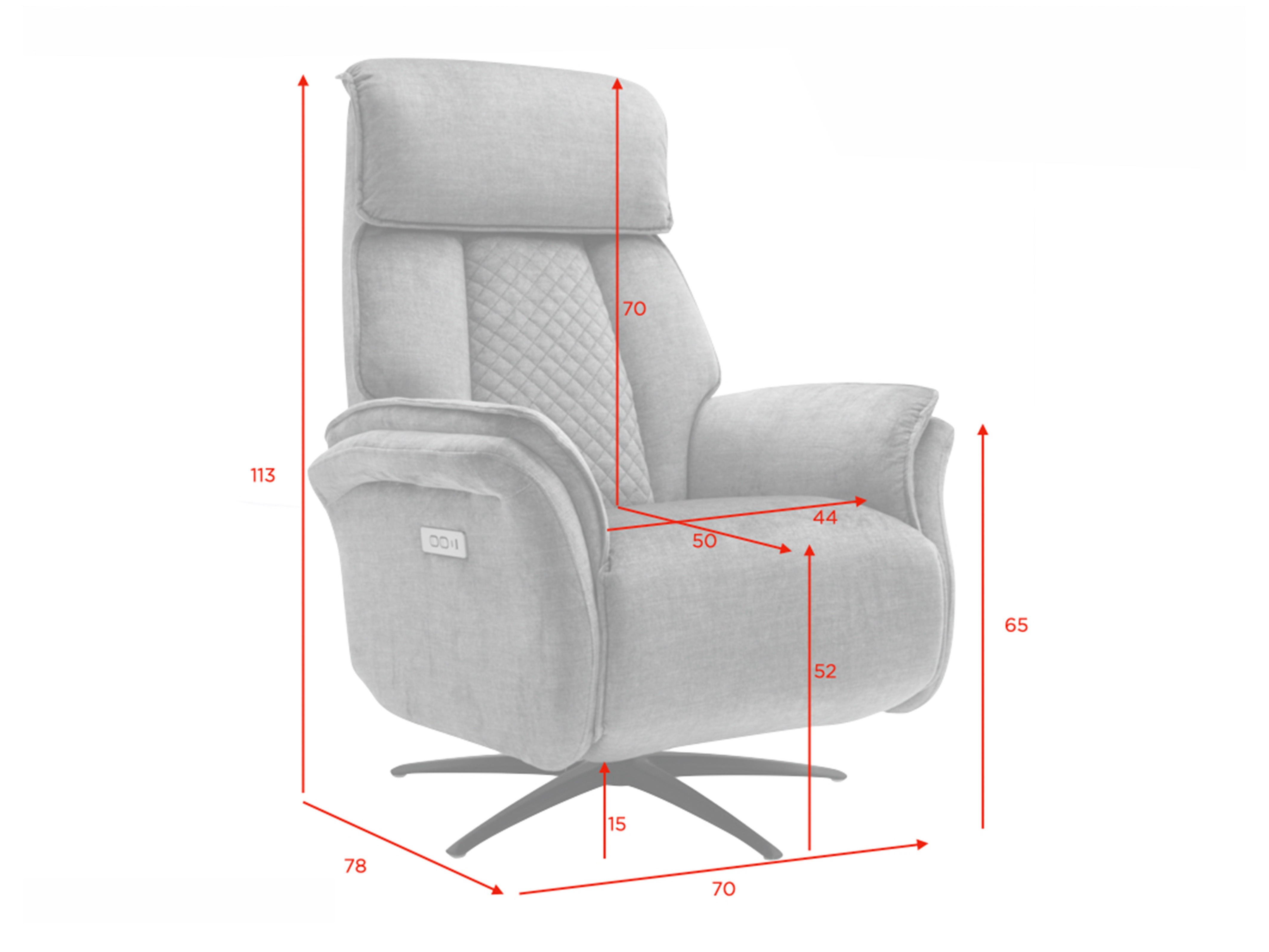 Armchair recliner Anaheim 111 (Turquoise)