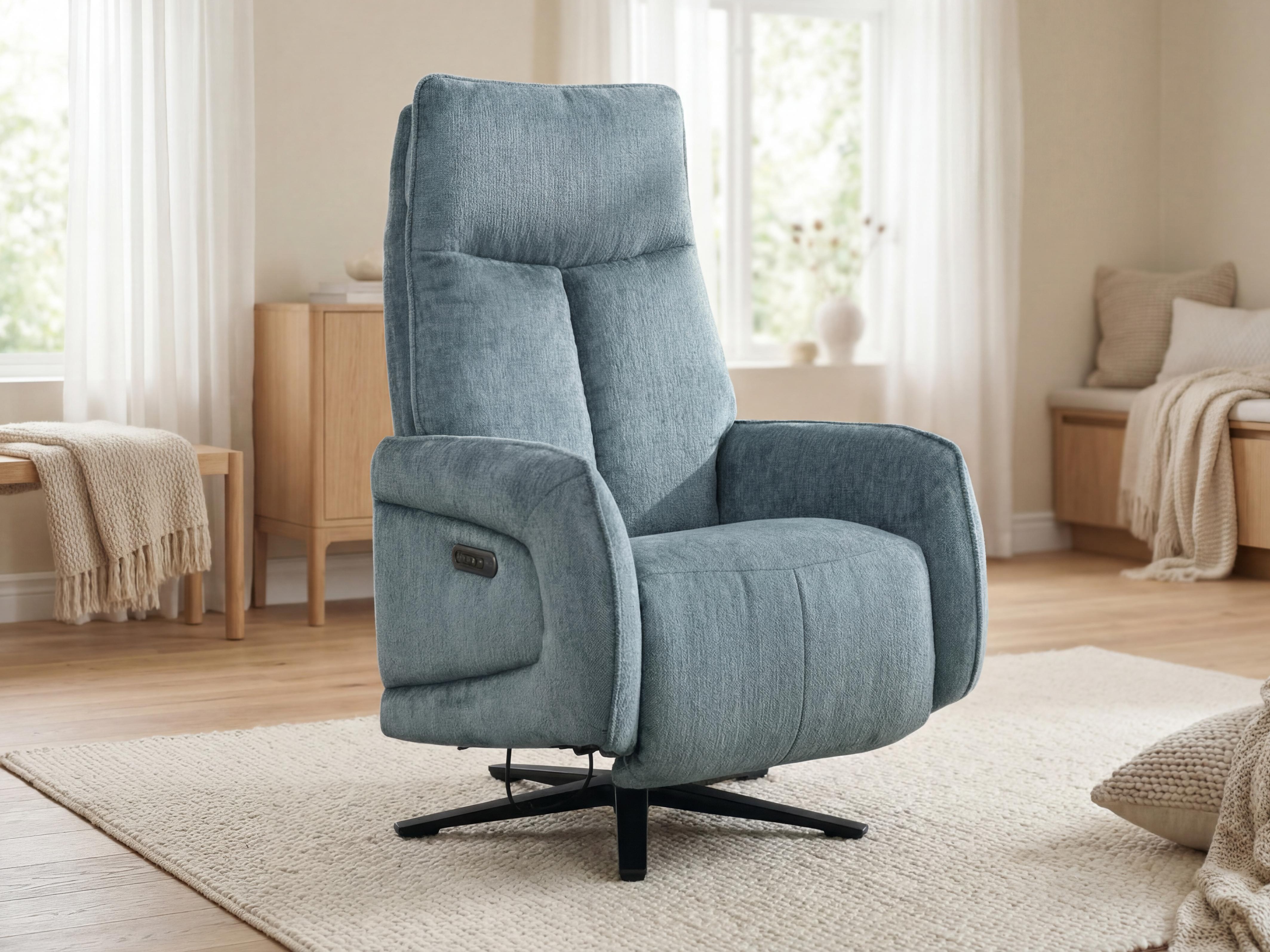 Armchair recliner Anaheim 112 (Light blue)