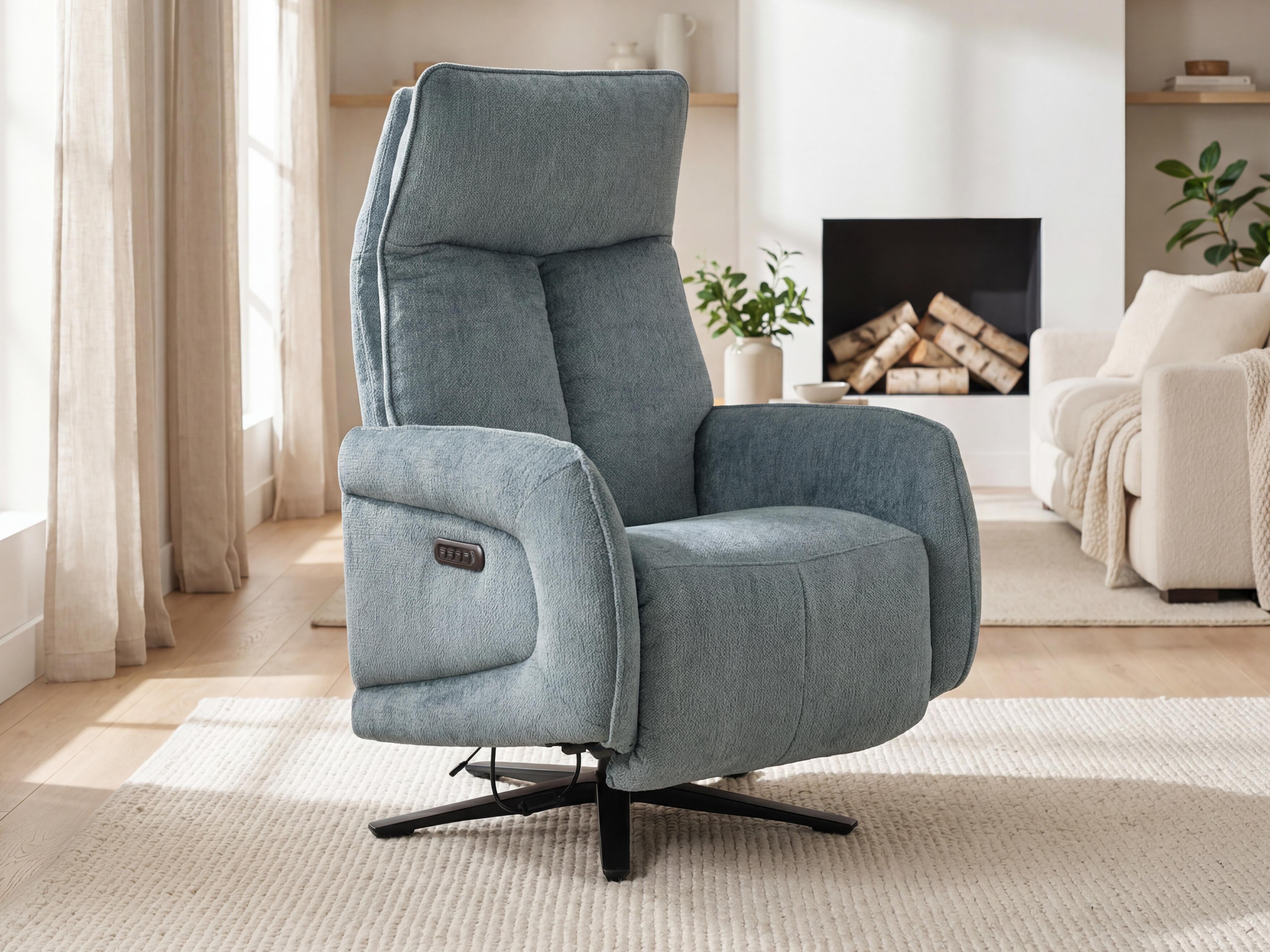 Armchair recliner Anaheim 112 (Light blue)