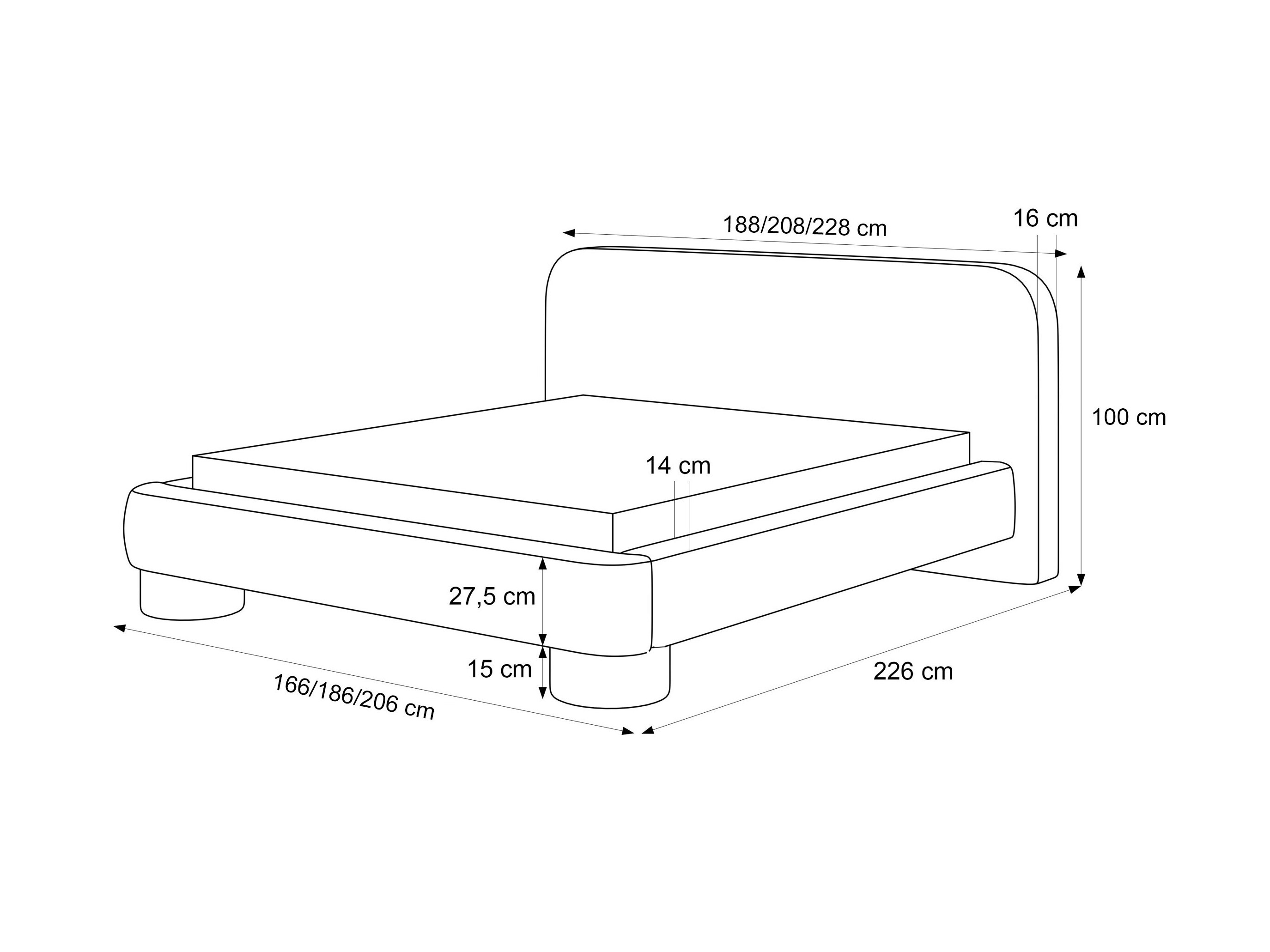 Bed Martinez 130 (Alice 03)