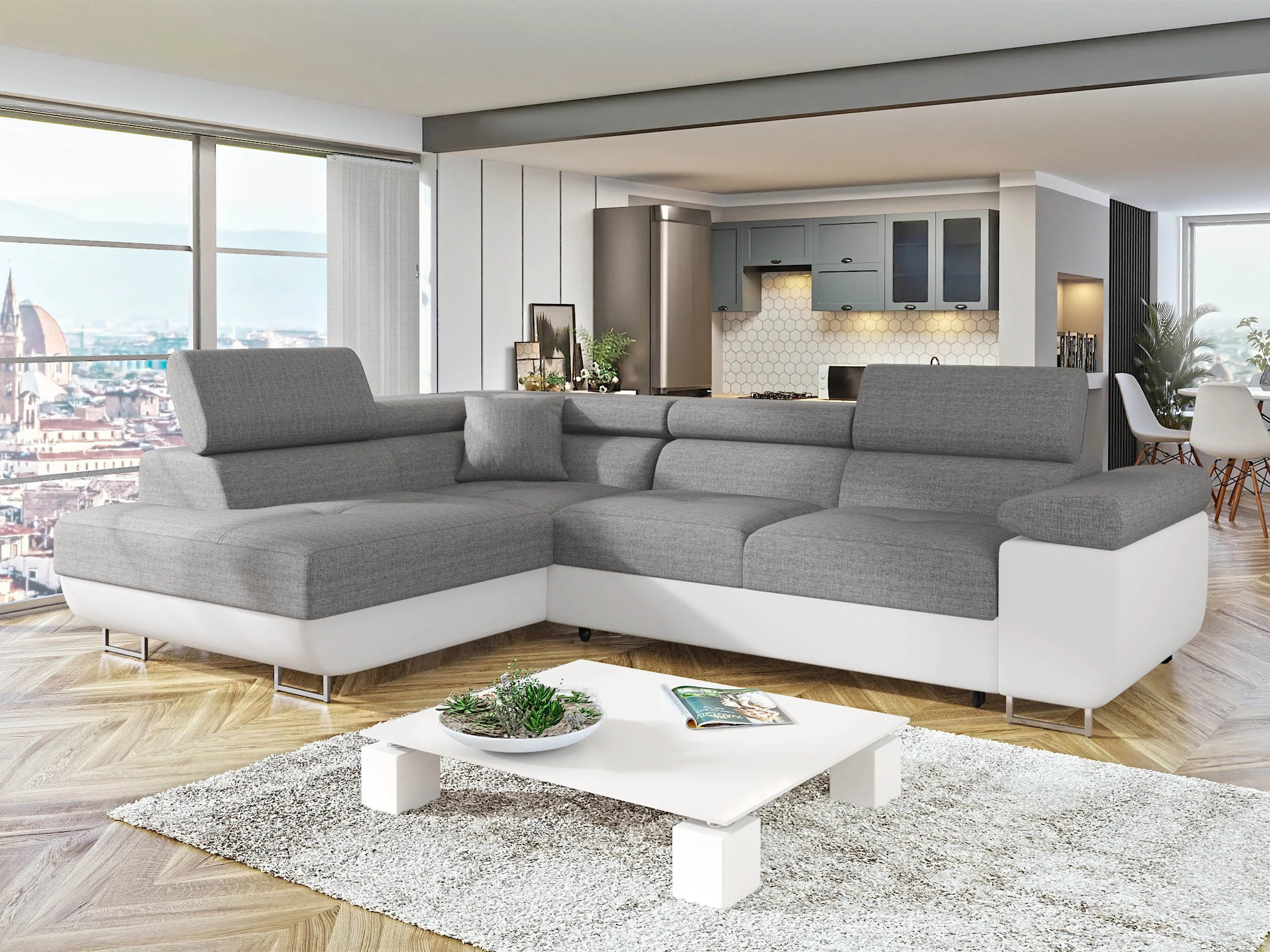Corner sofa Comfivo Vinetum (Soft 017 + Lux 05)