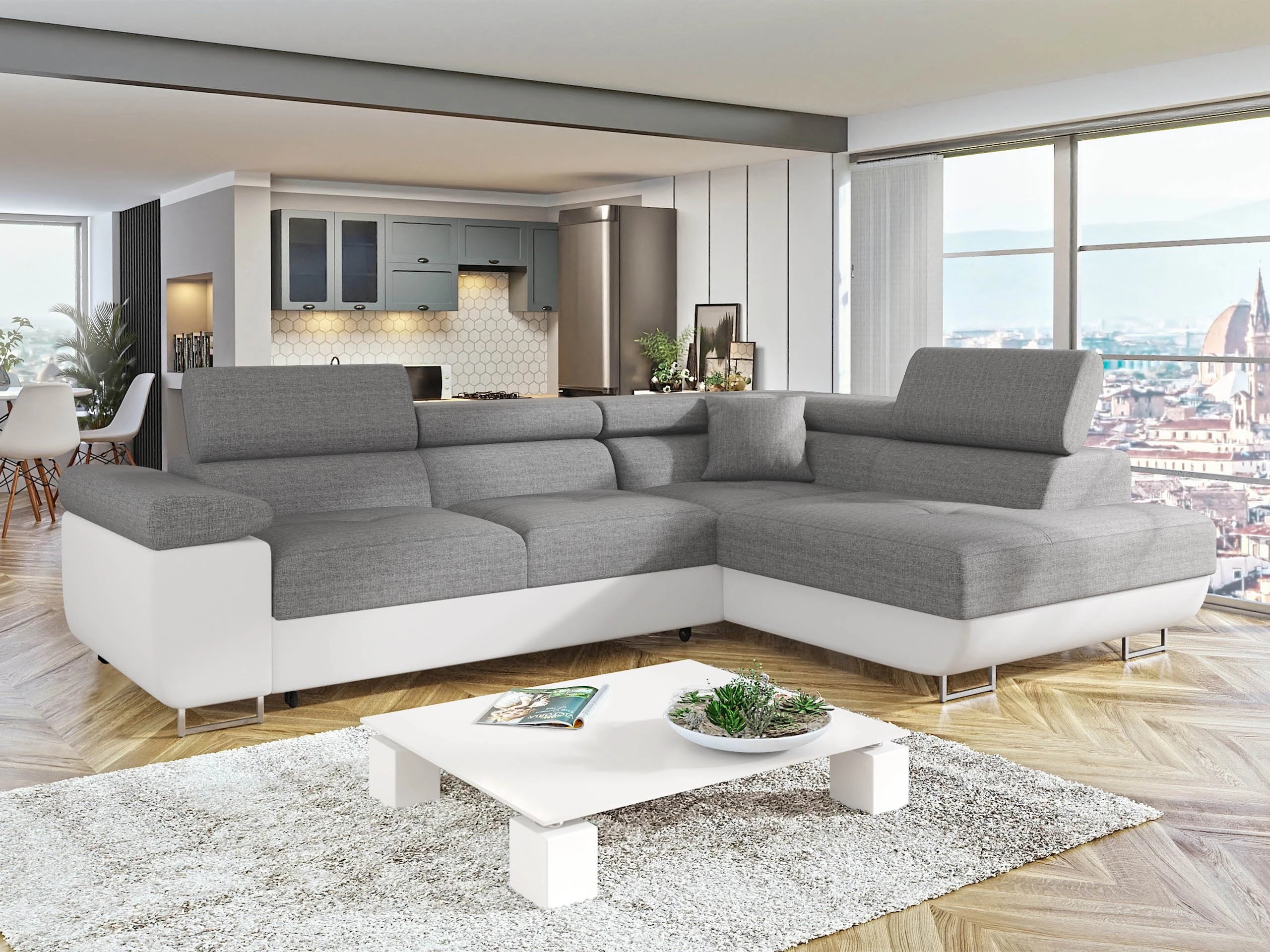 Corner sofa Comfivo Vinetum (Soft 017 + Lux 05)