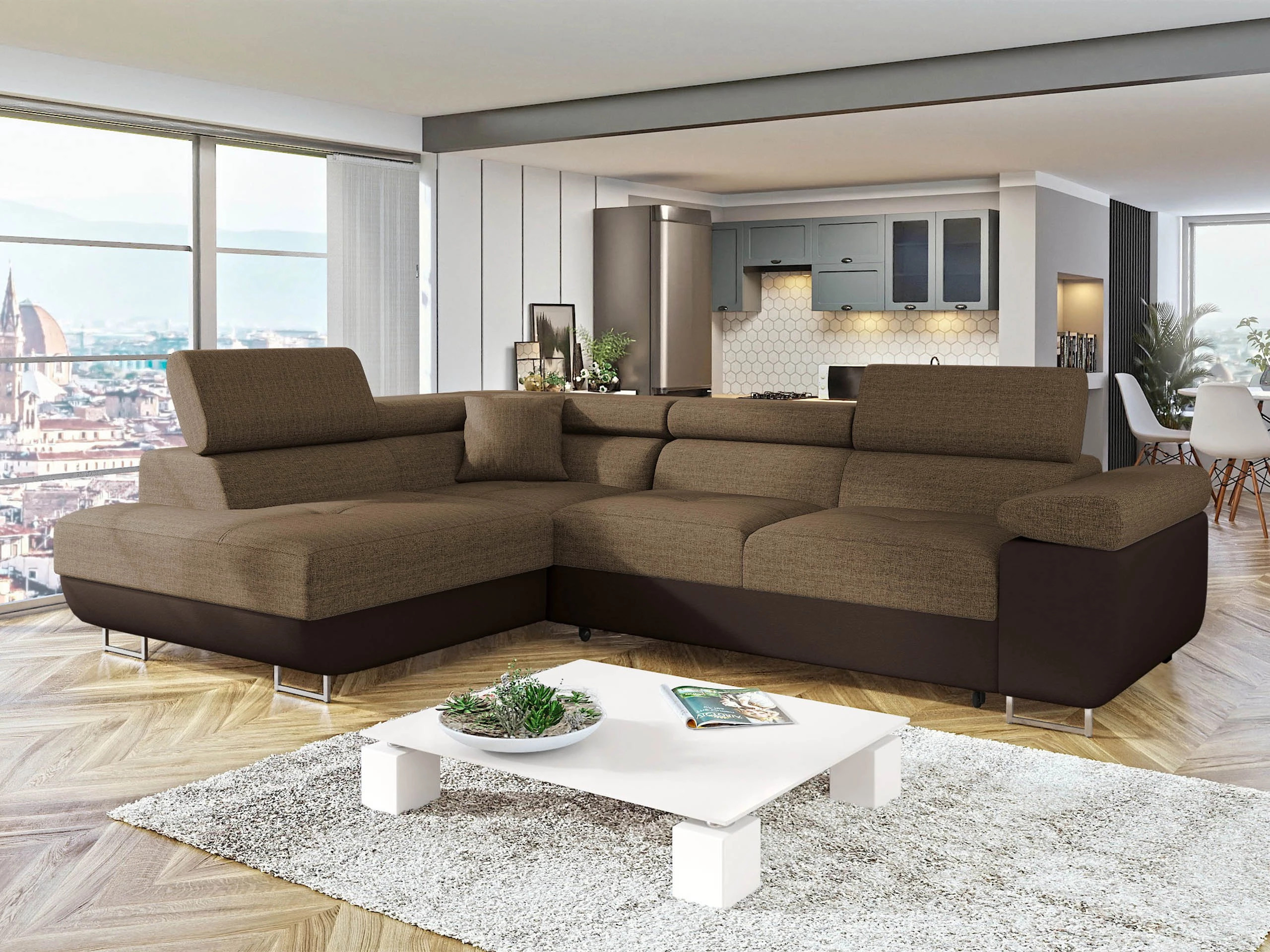Corner sofa Comfivo Vinetum (Soft 066 + Lux 03)