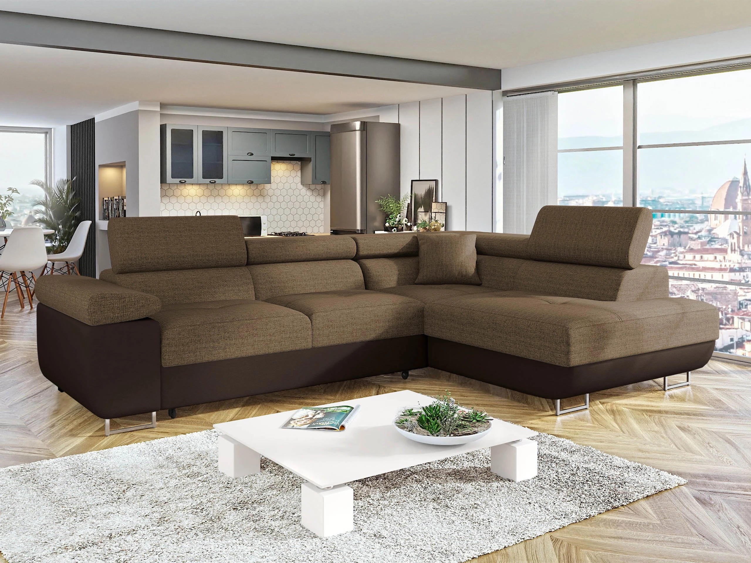 Corner sofa Comfivo Vinetum (Soft 066 + Lux 03)