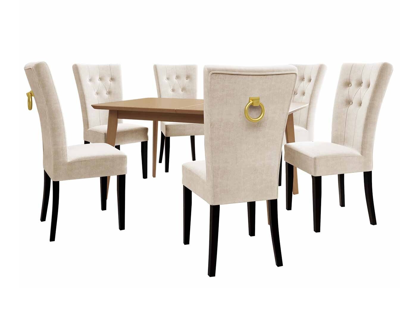 Dining set Racine 144 (Black + Magic Velvet 2250)