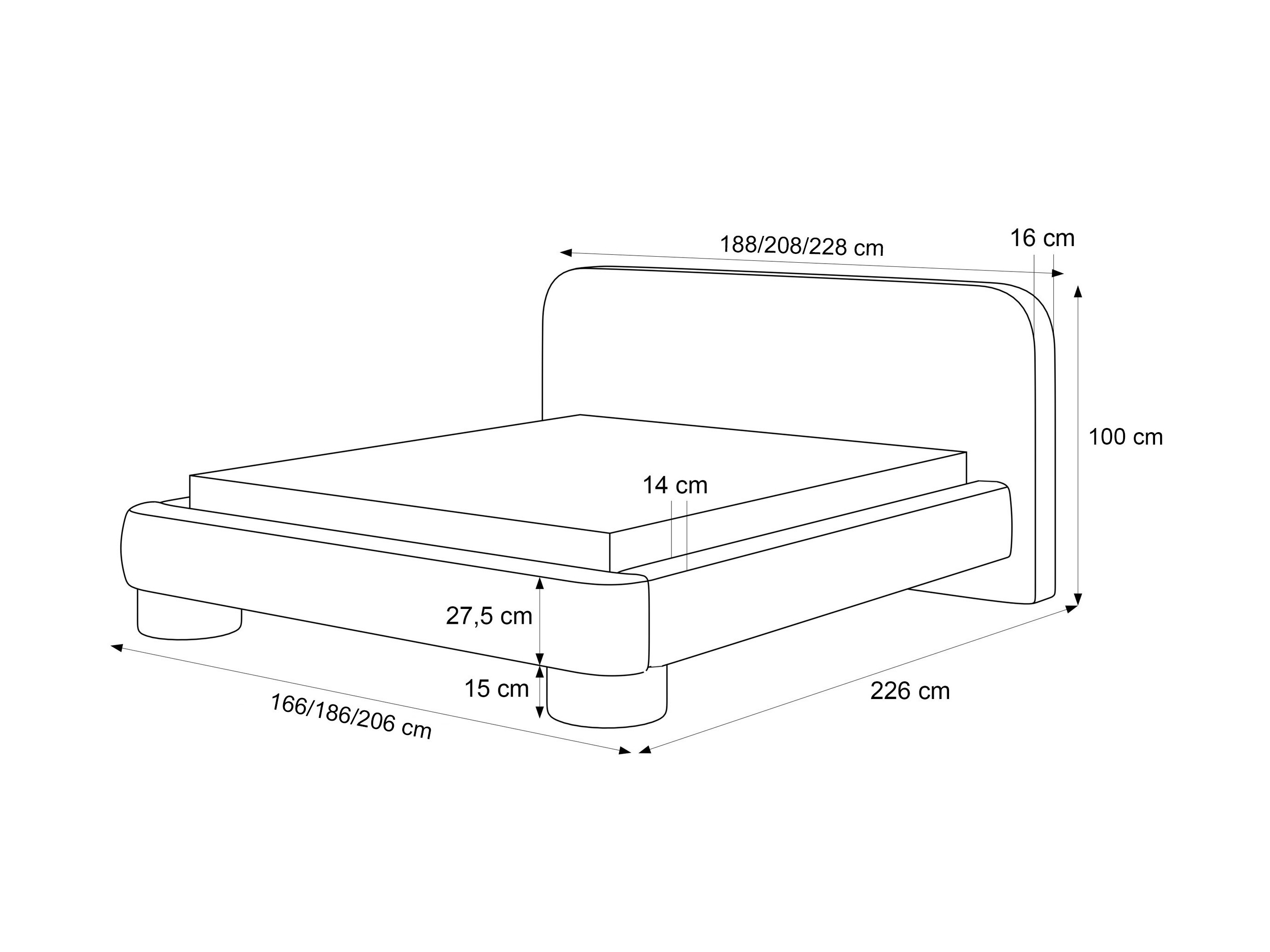 Bed Martinez 130 (Alice 10)