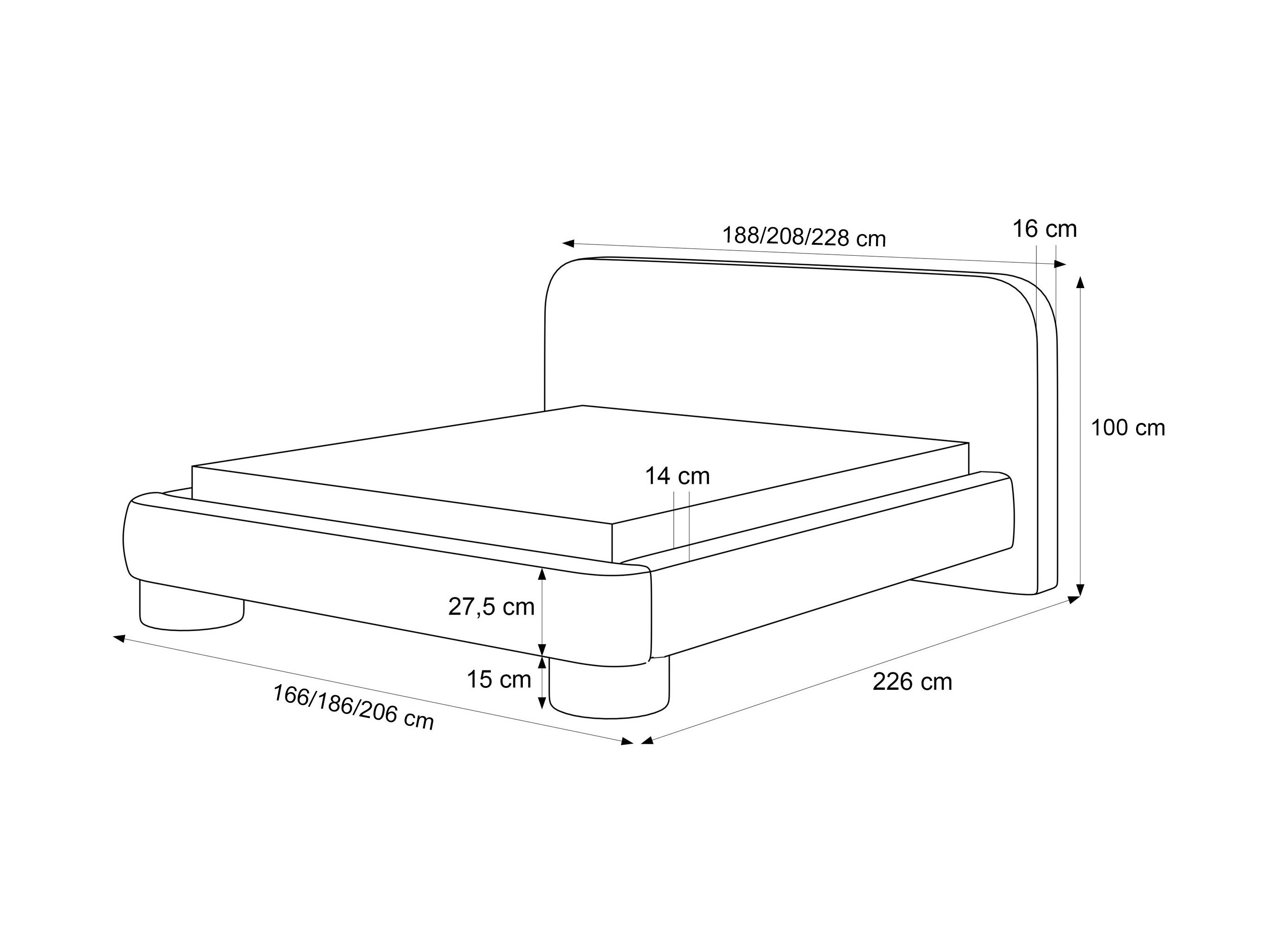 Bed Martinez 130 (Alice 16)
