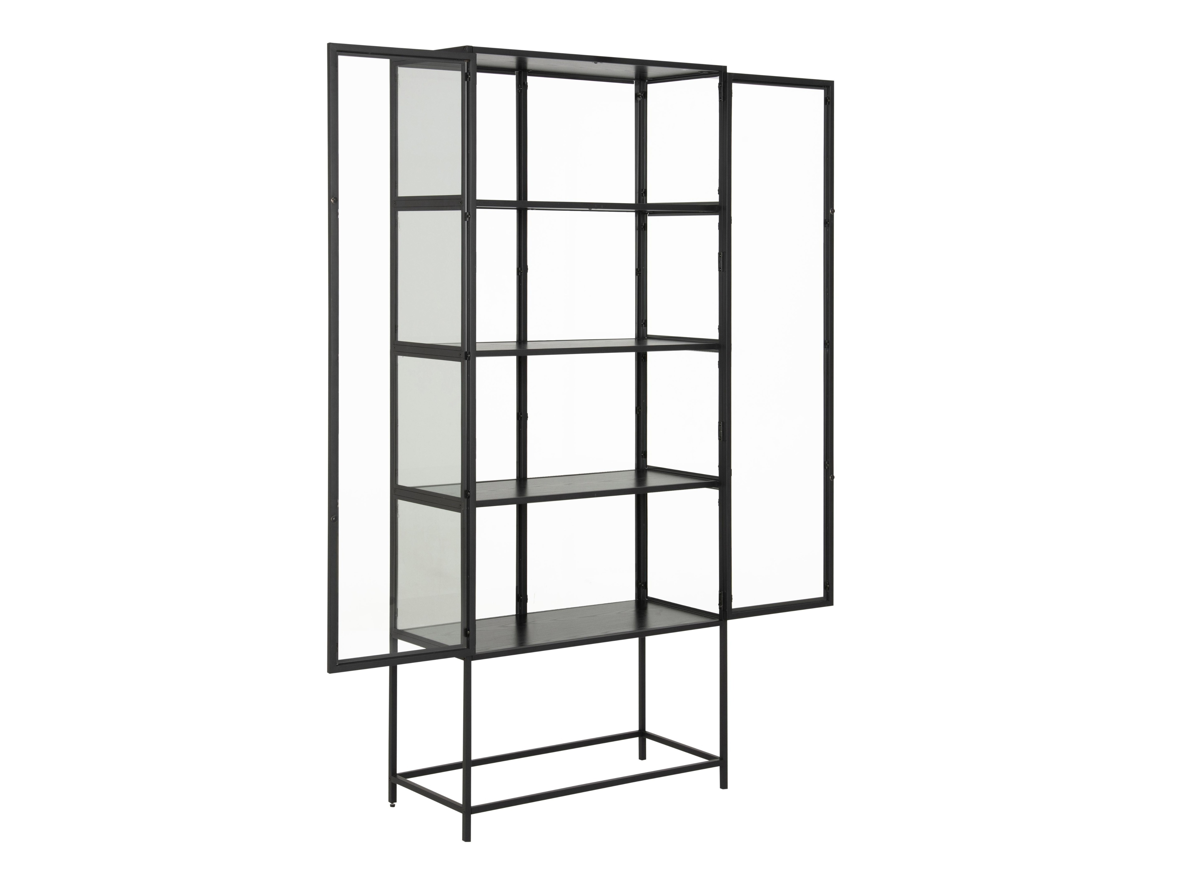Bookcase Norsica Sevferi 142 (Black ash + Black)