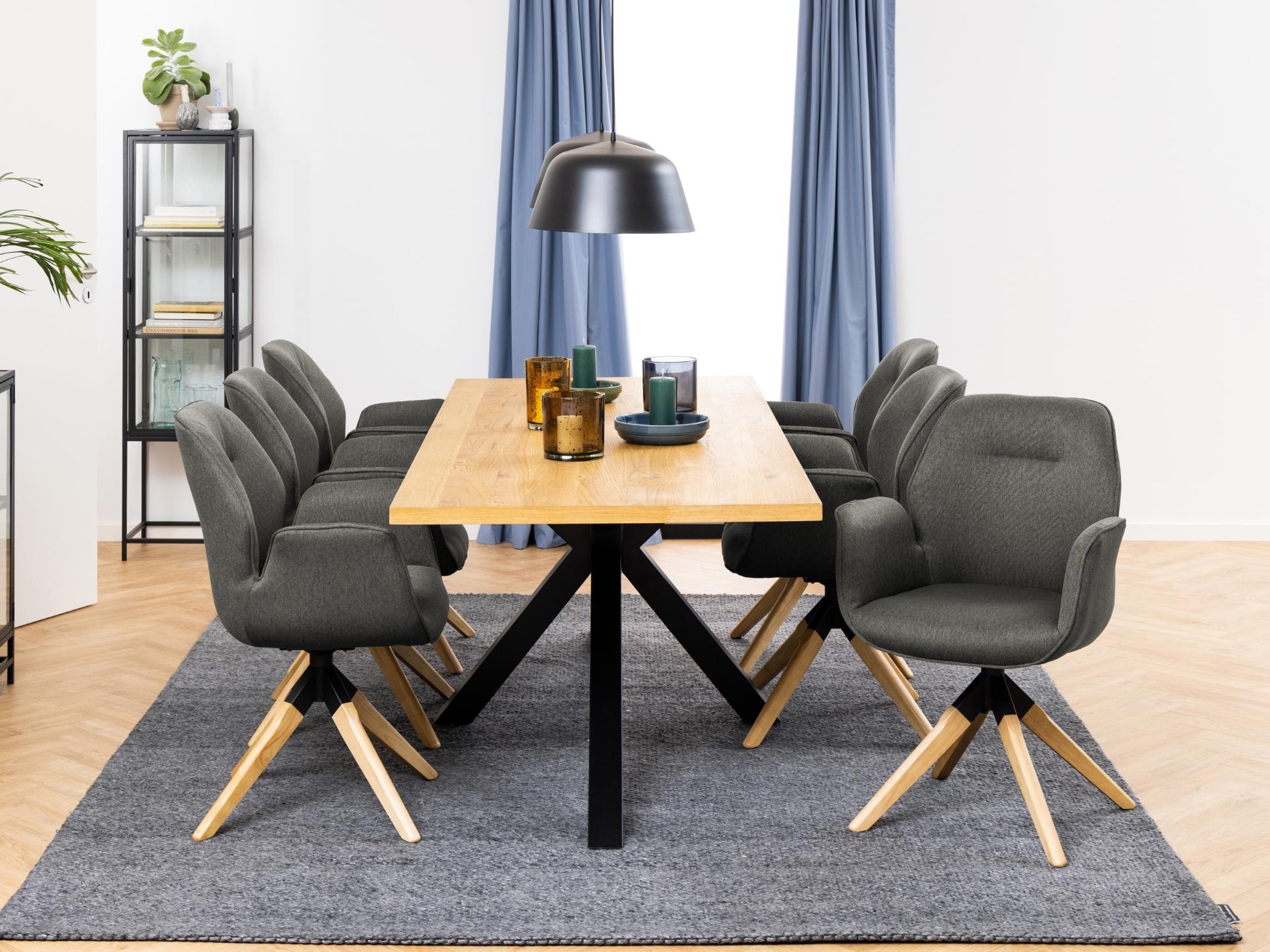 Chair Norsica 391 (Dark grey + Light wood)