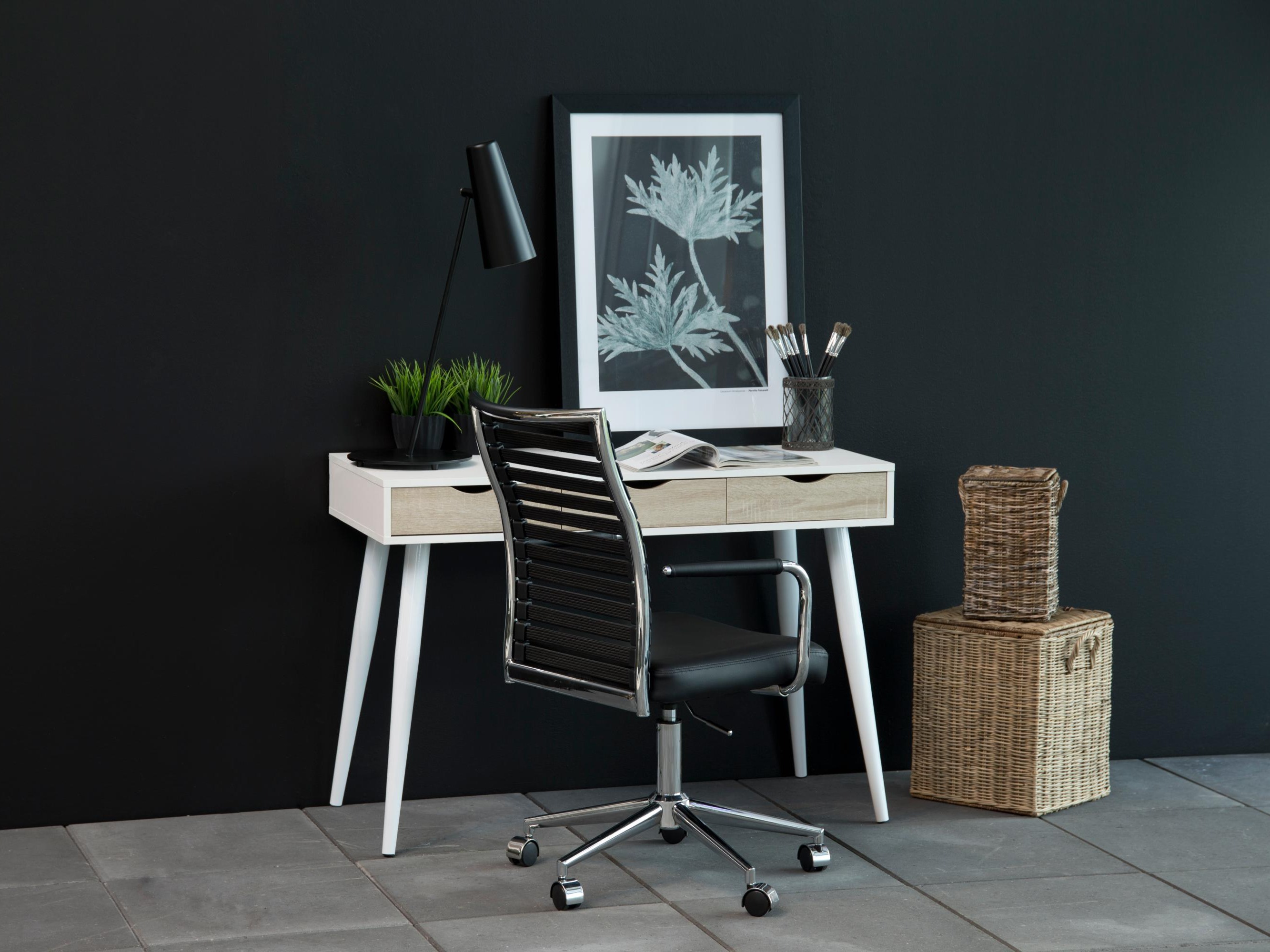 Desk Norsica 113 (White + Oak)