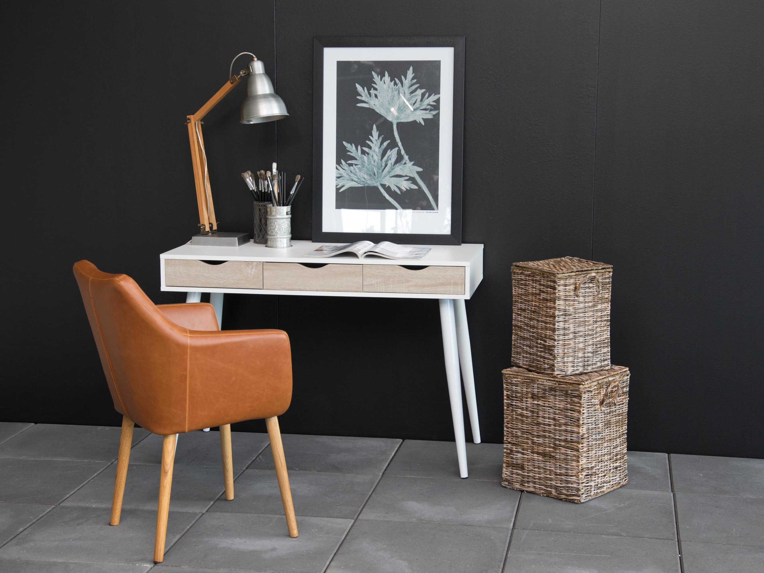 Desk Norsica 113 (White + Oak)