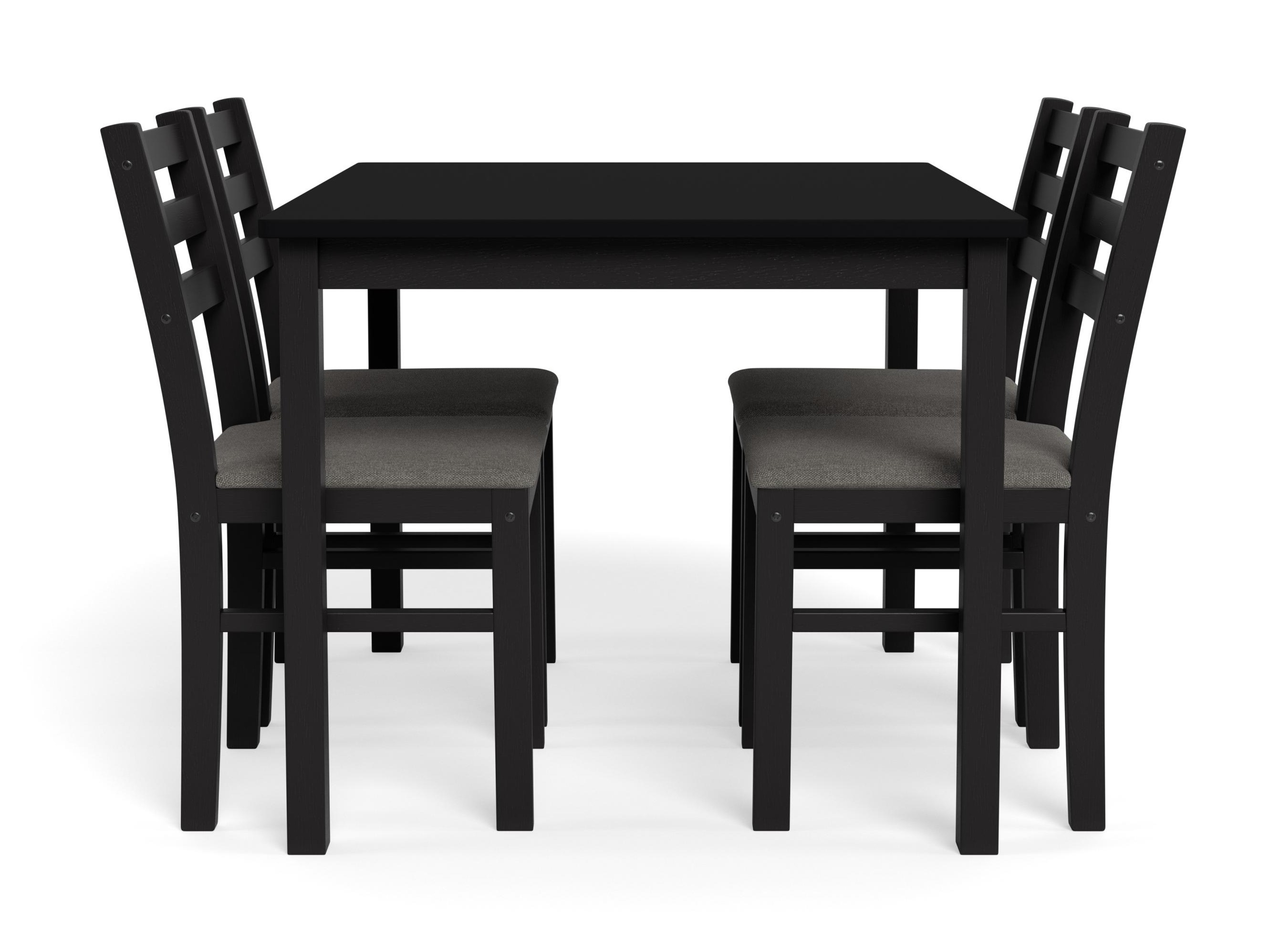 Dining set Norsica 857 (Black + Light grey)