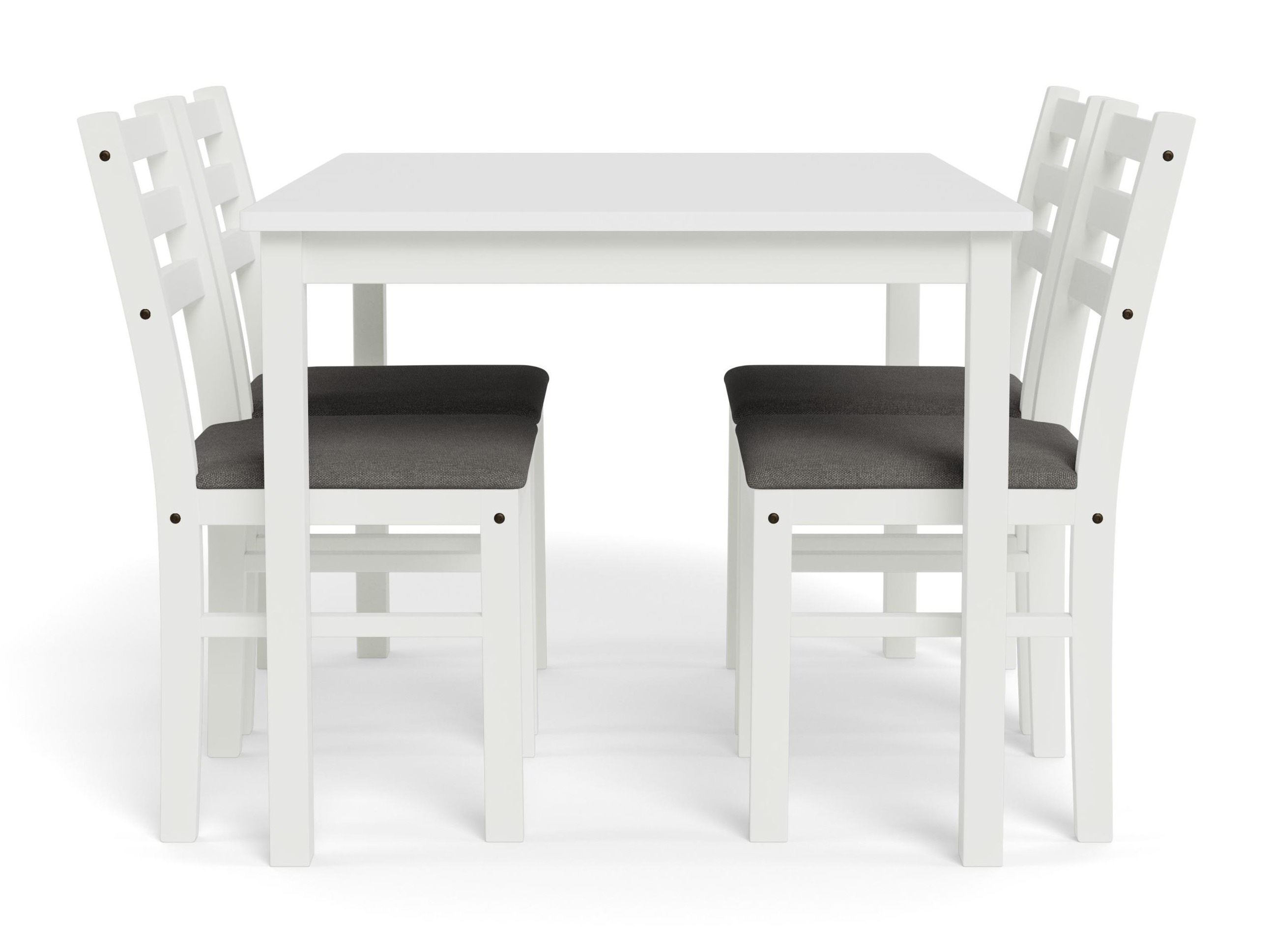 Dining set Norsica 857 (White + Light grey)