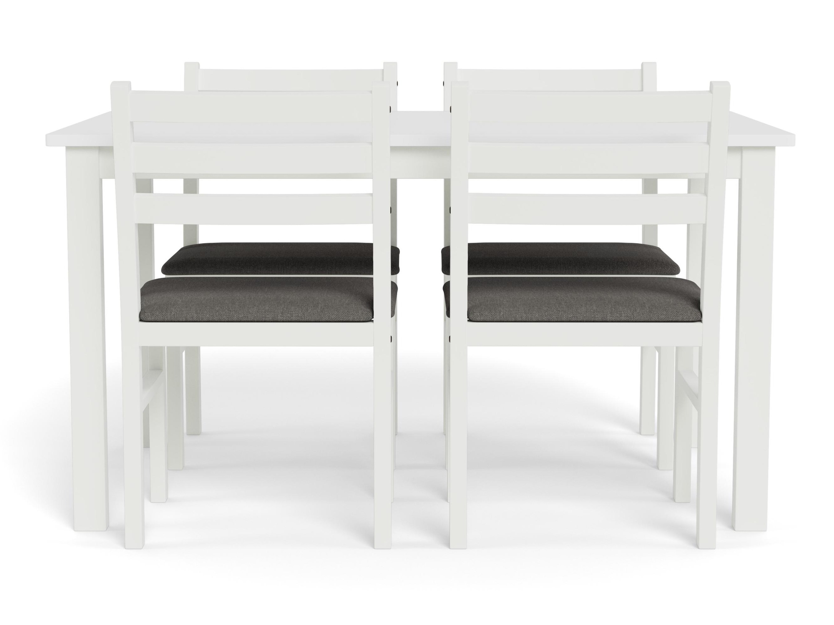 Dining set Norsica 857 (White + Light grey)