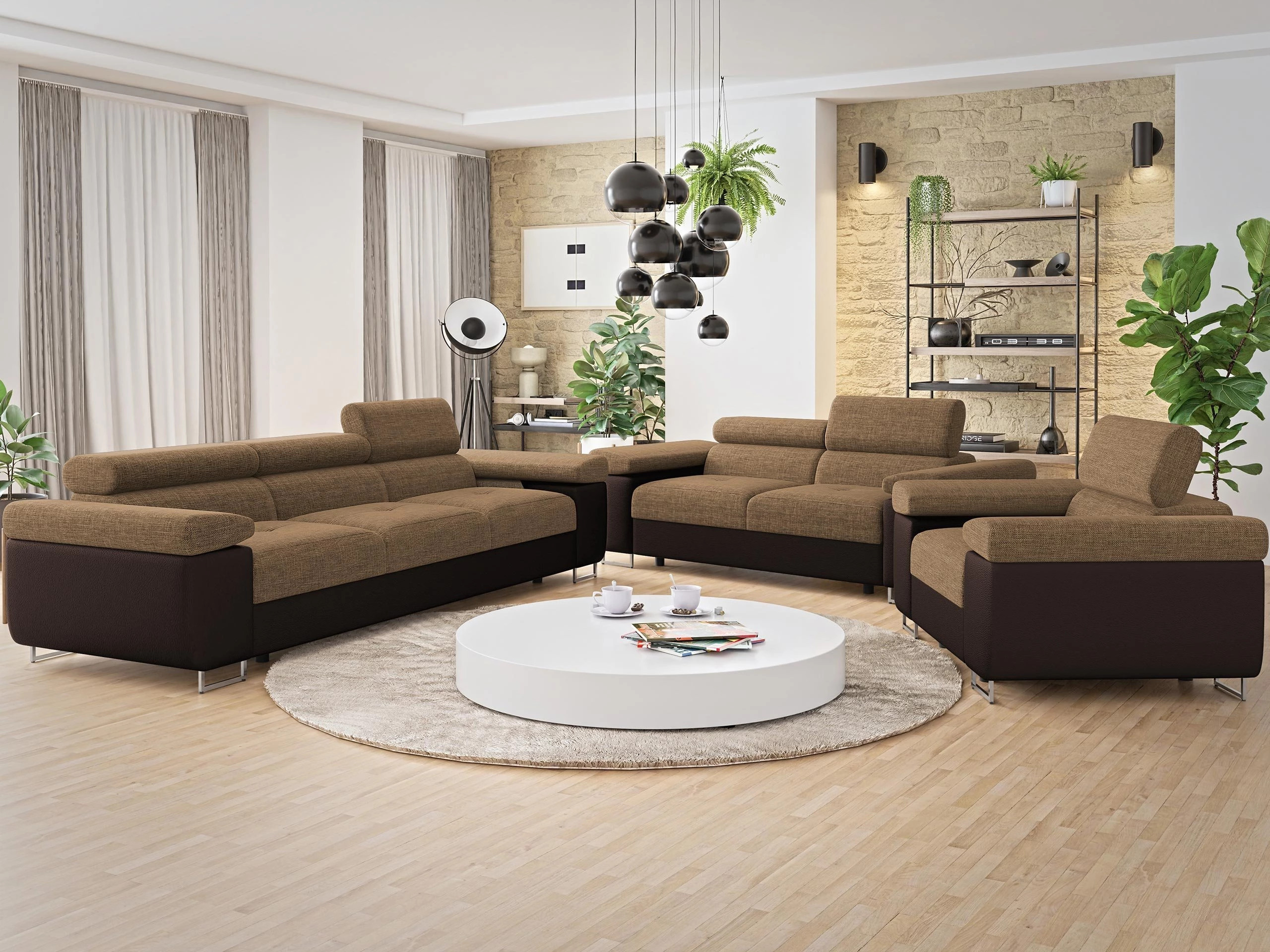 Upholstered furniture set Comfivo Vinetum (Soft 066 + Lux 03)