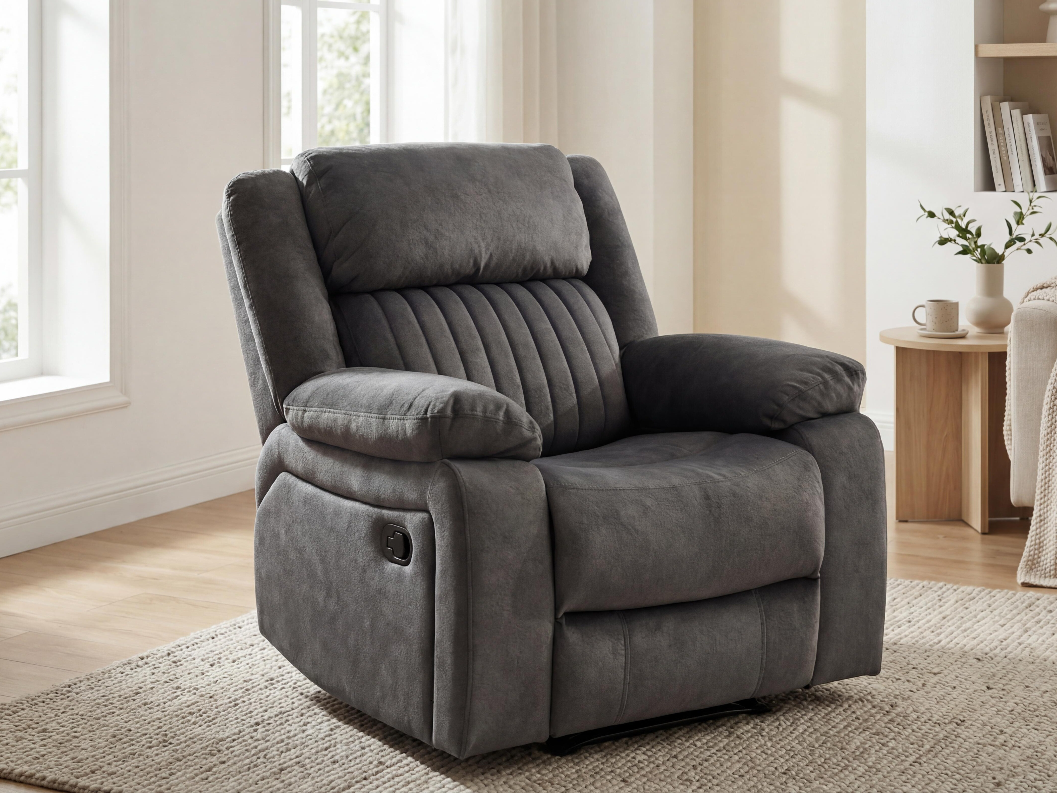 Recliner armchair Lufero 100 (Dark grey)