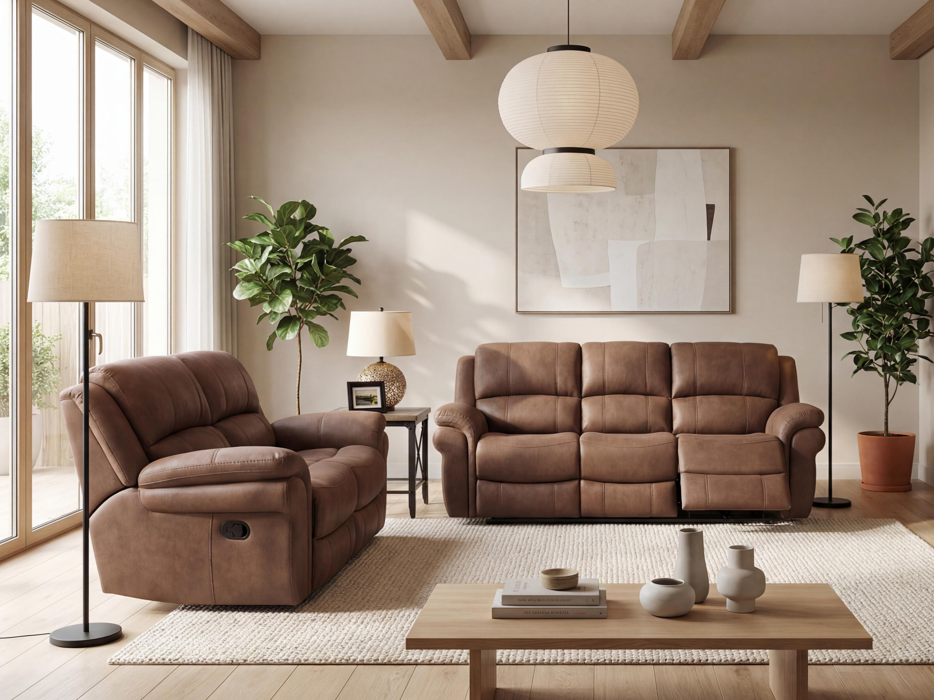 Upholstered furniture set Vercali 107 (Brown)
