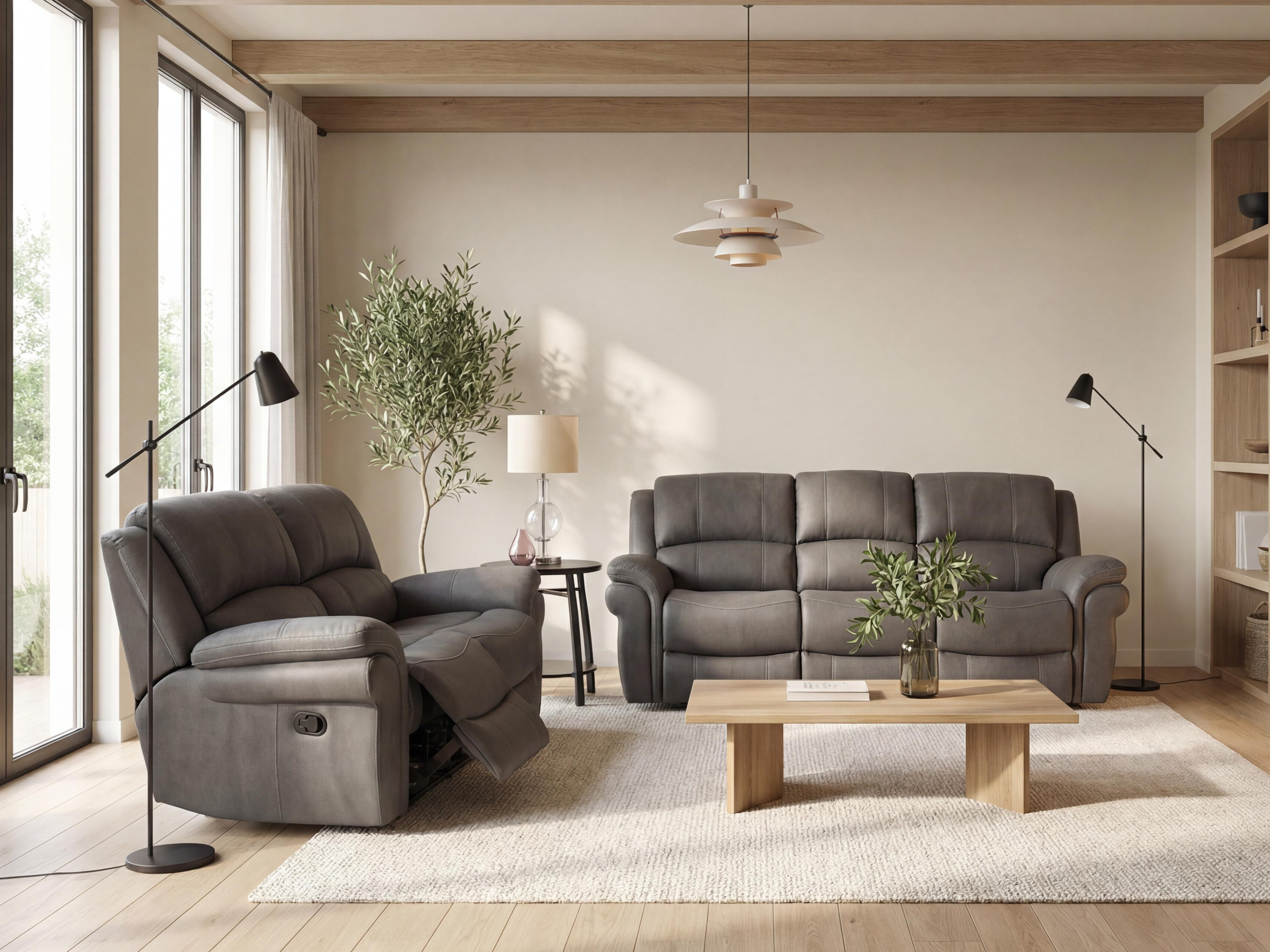 Upholstered furniture set Vercali 107 (Grey)