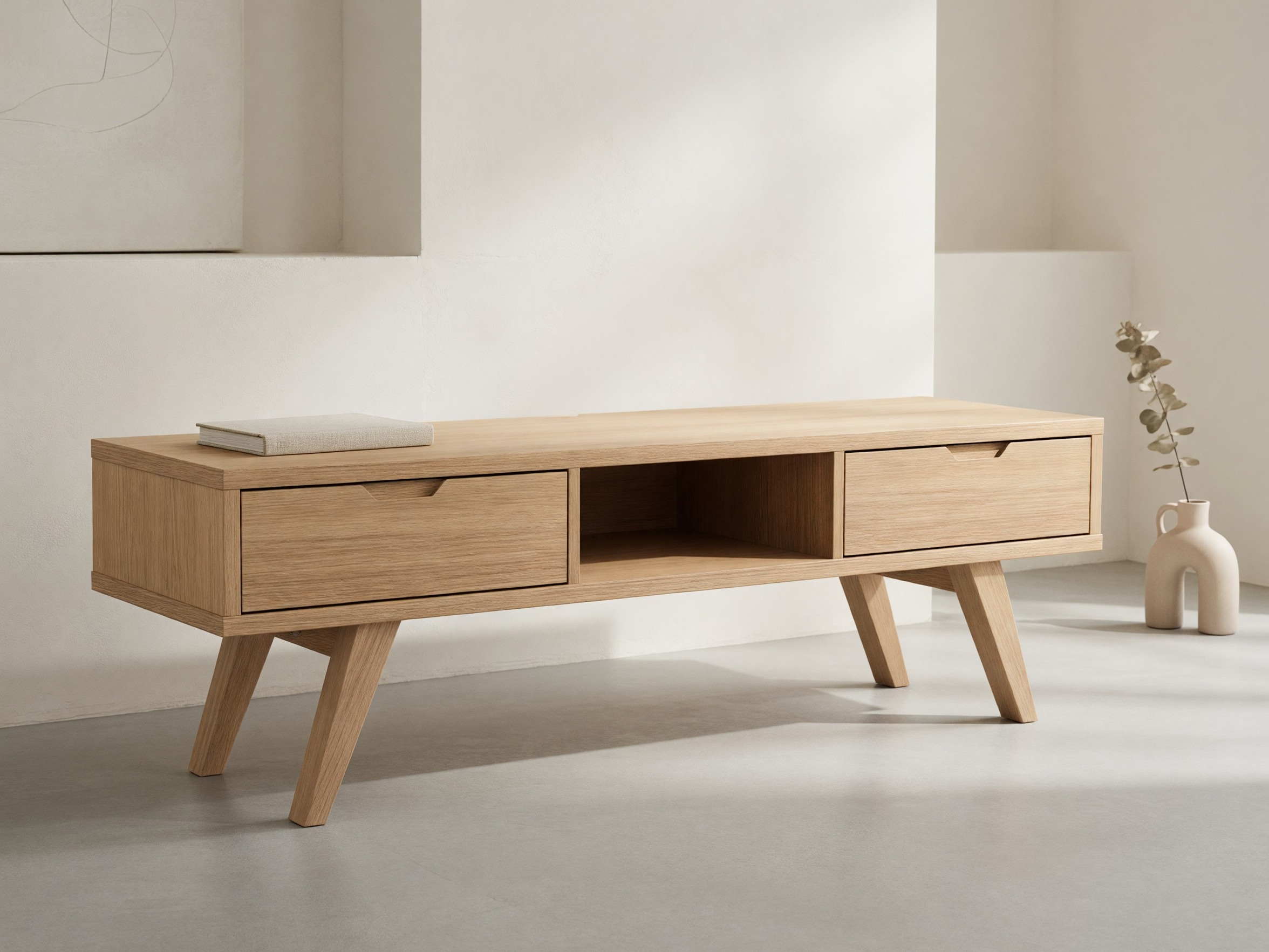 TV stand Norsica Albene 110 (Bleached oak)