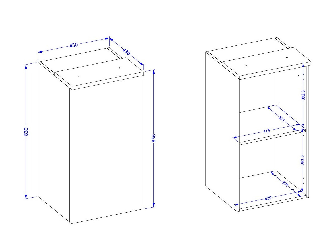 Wall cabinet Nolcala 102 (Oak + Beige)