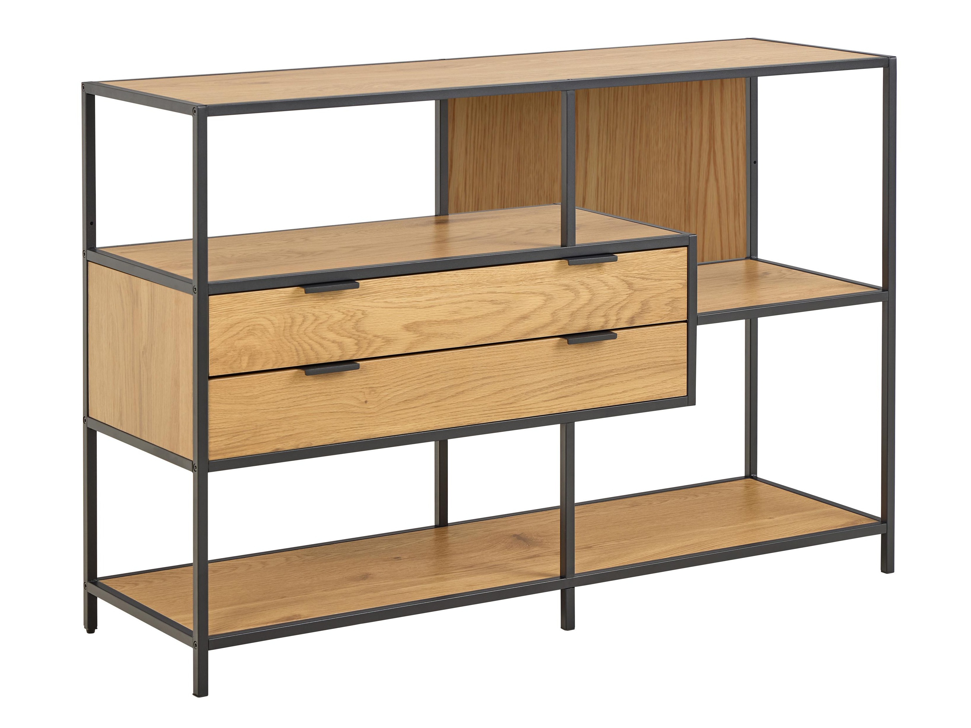 Bookcase Norsica Sevferi 183 (Black + Wild oak)