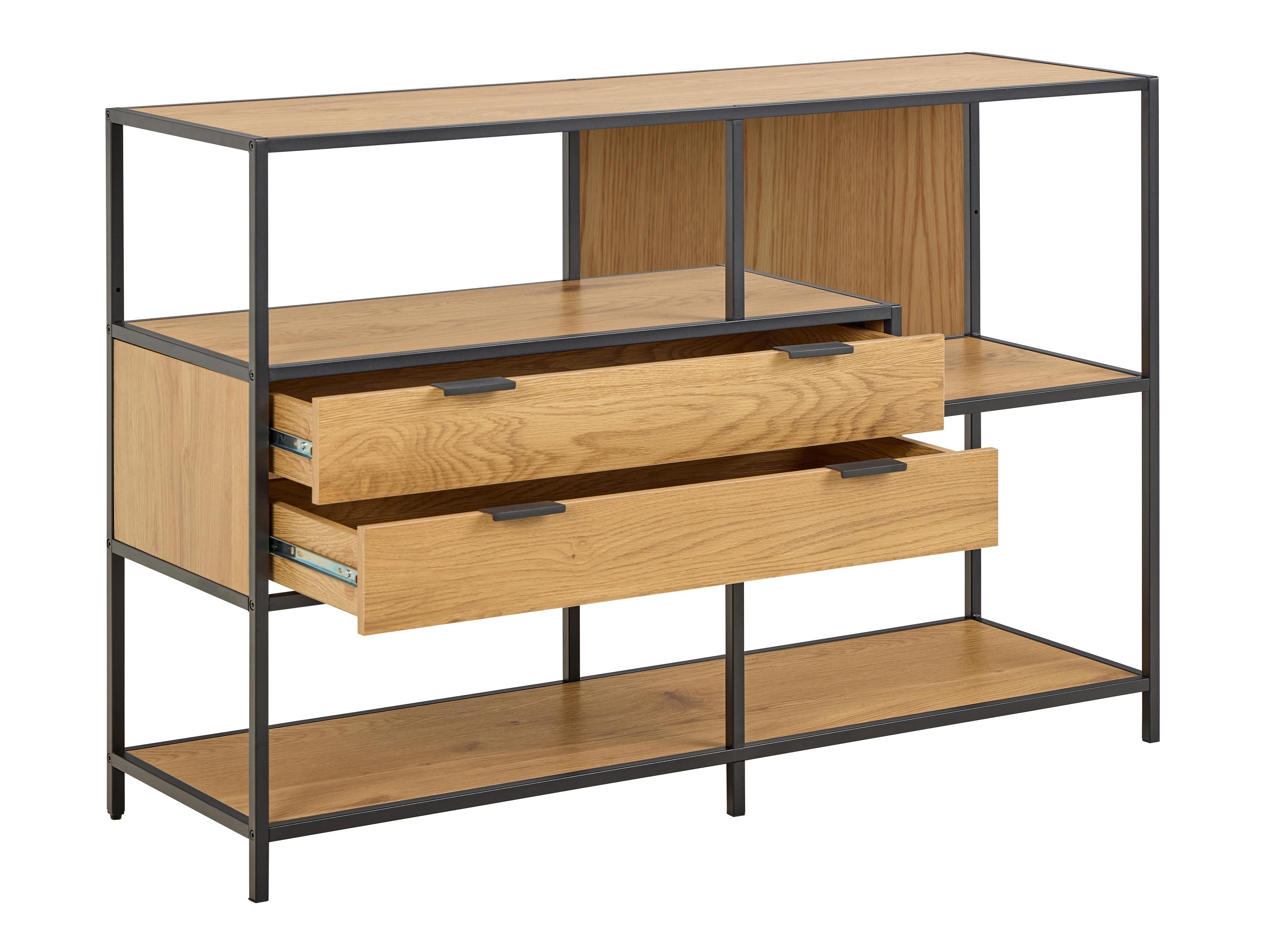 Bookcase Norsica Sevferi 183 (Black + Wild oak)