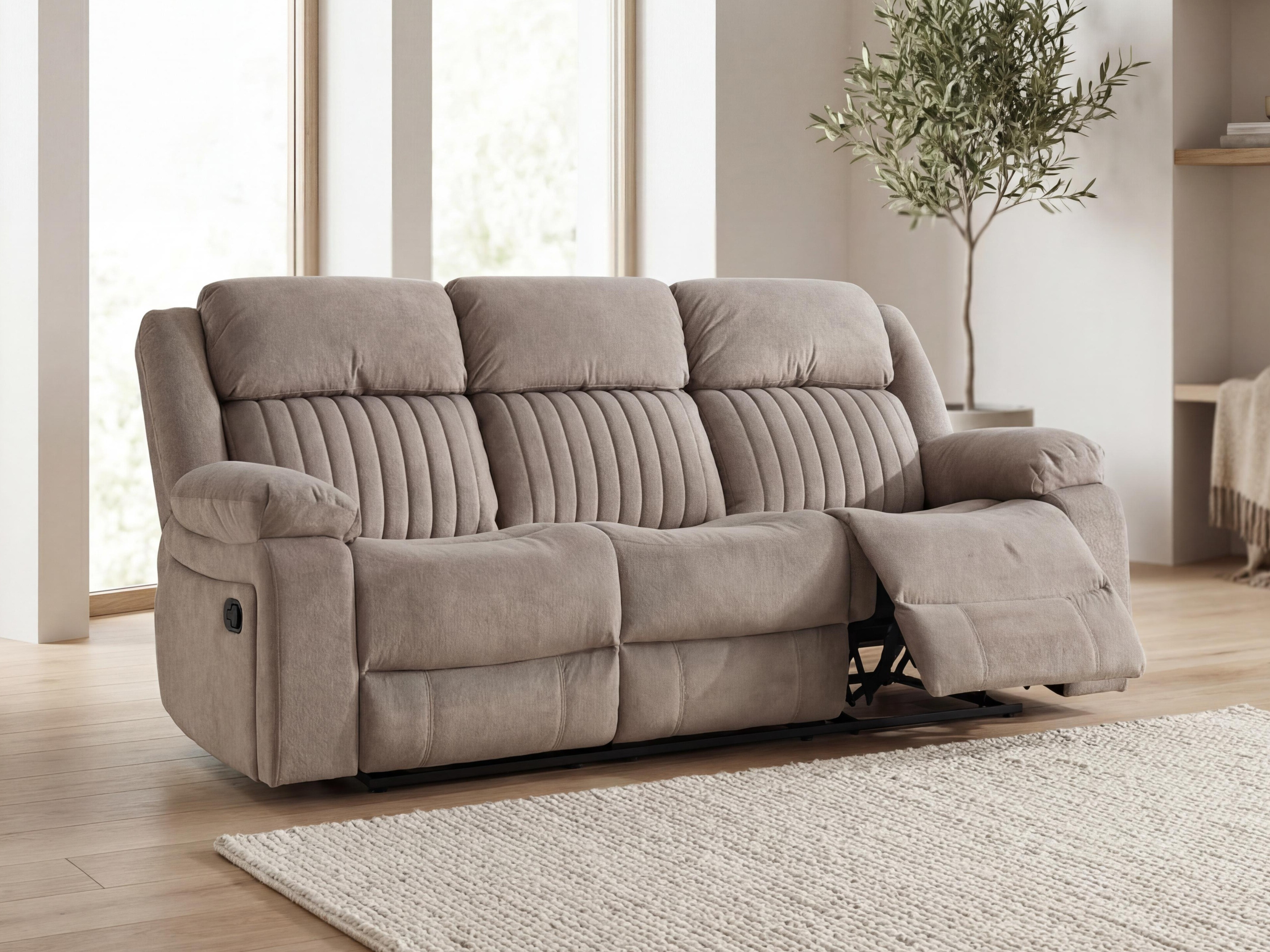 Recliner sofa Lufero 103 (Taupe)