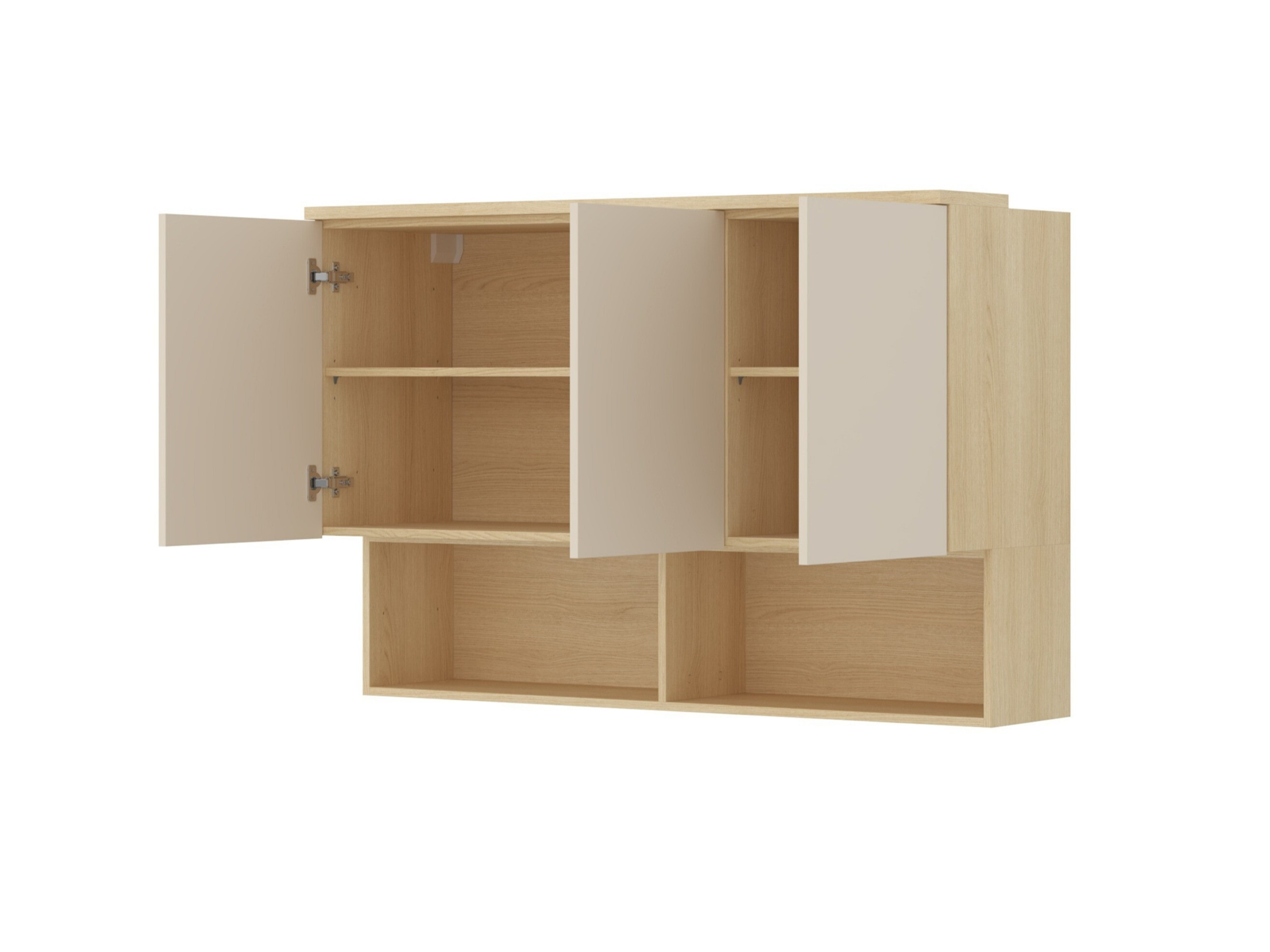 Wall cabinet Nolcala 104 (Oak + Beige)
