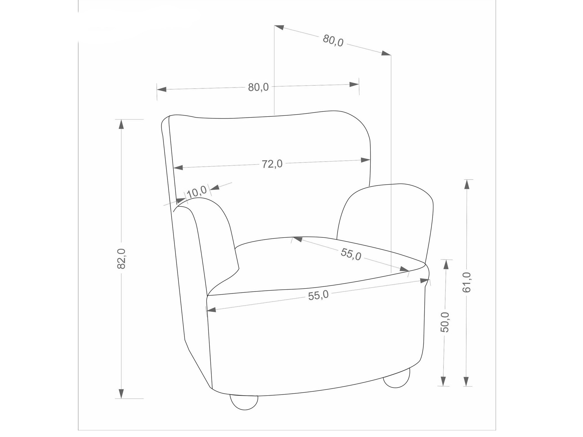 Armchair Houston 2097 (Cream)
