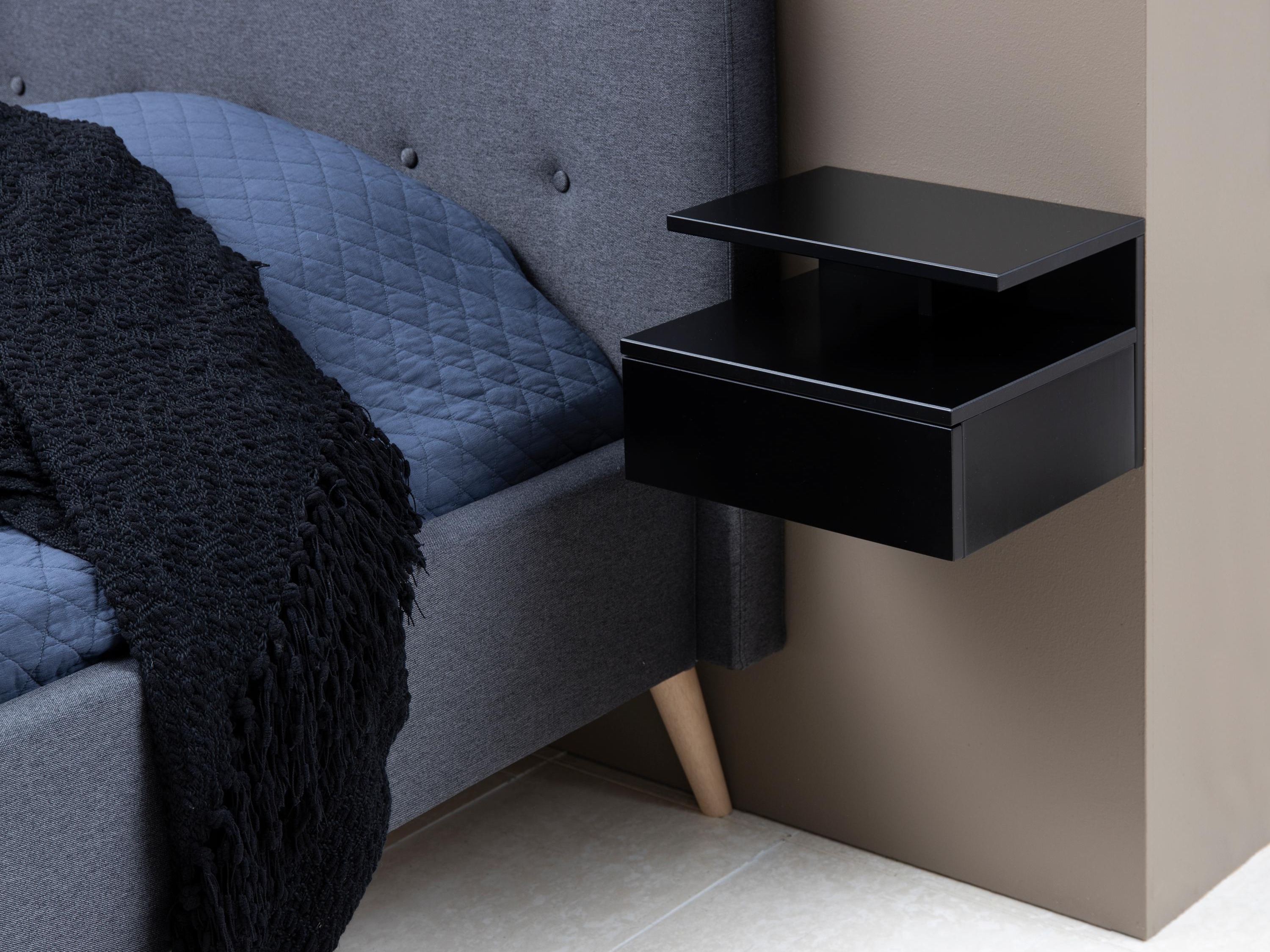 Bedside table Norsica 970 (Black)