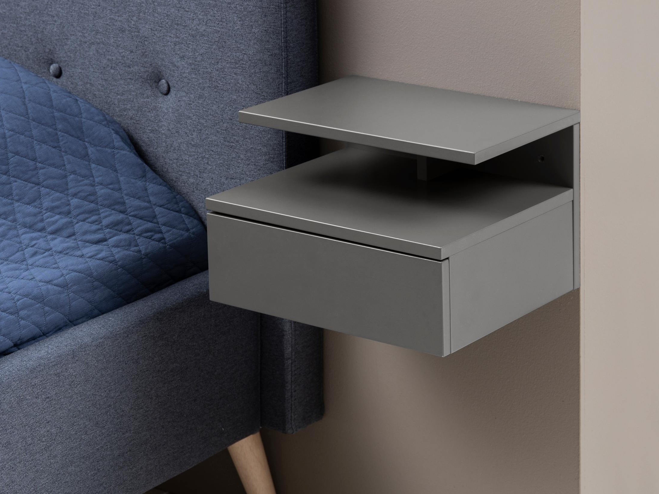 Bedside table Norsica 970 (Grey)