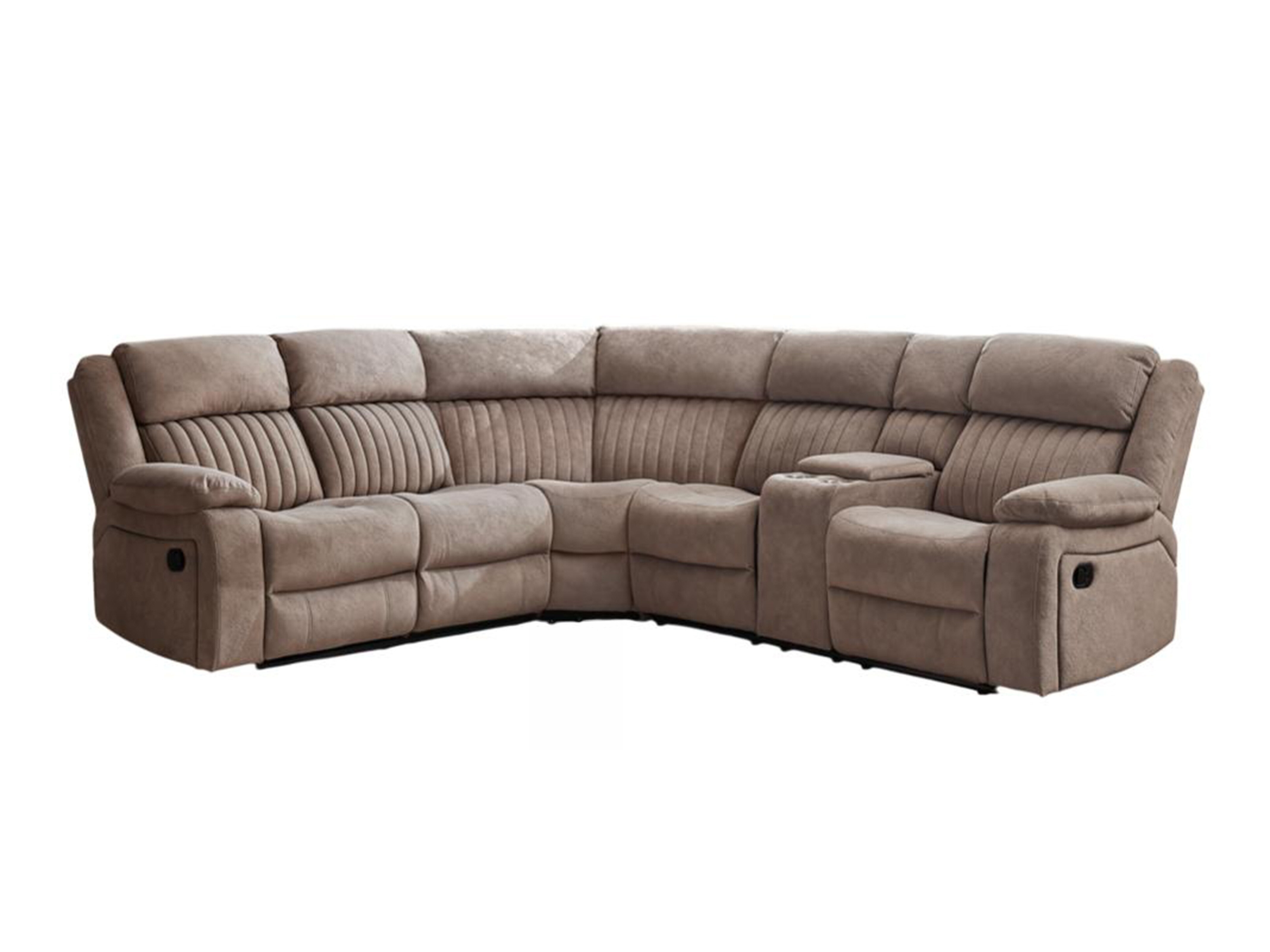 Corner recliner sofa Lufero 104 (Taupe)