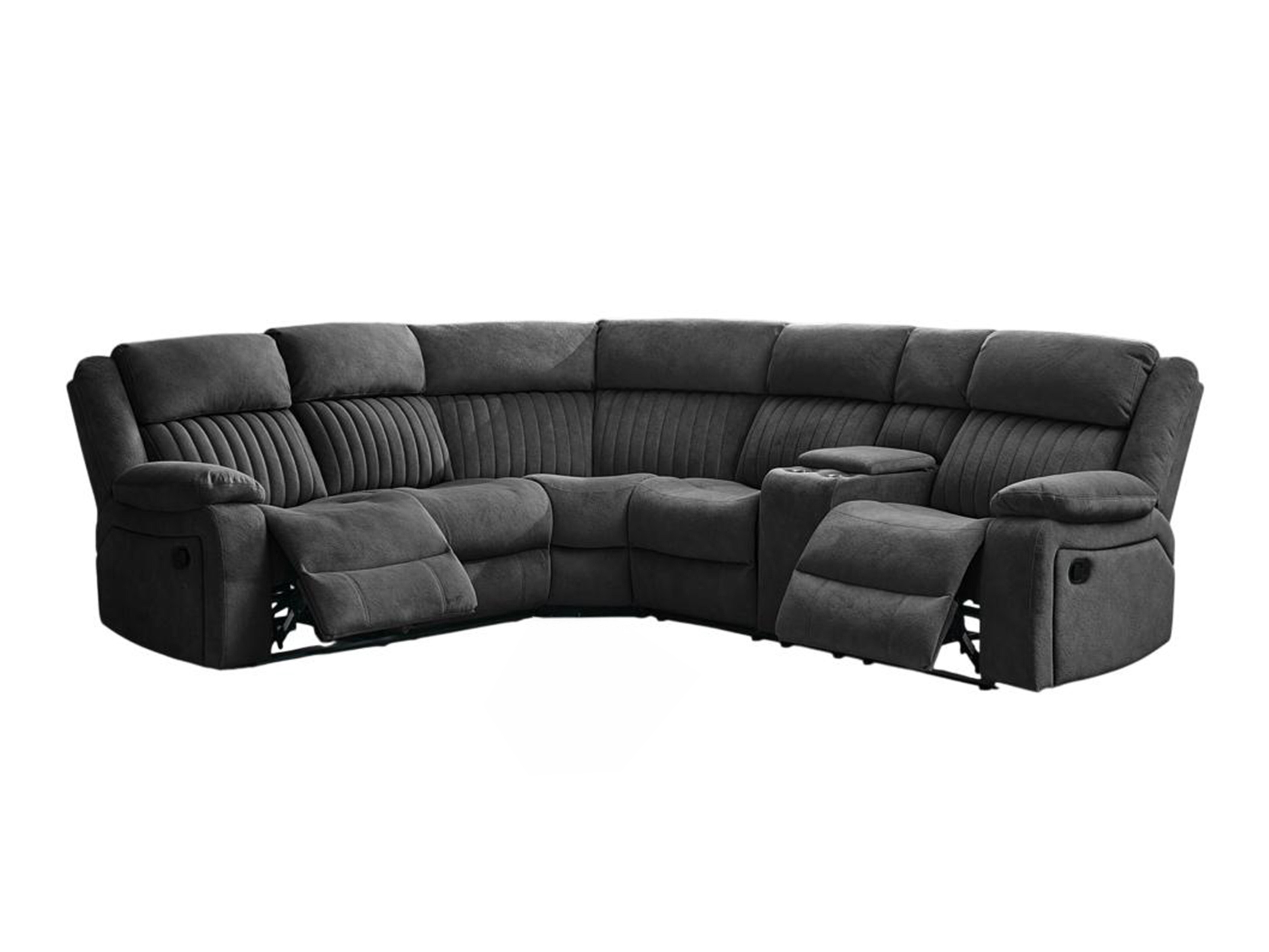Corner sofa recliner Lufero 104 (Dark grey)