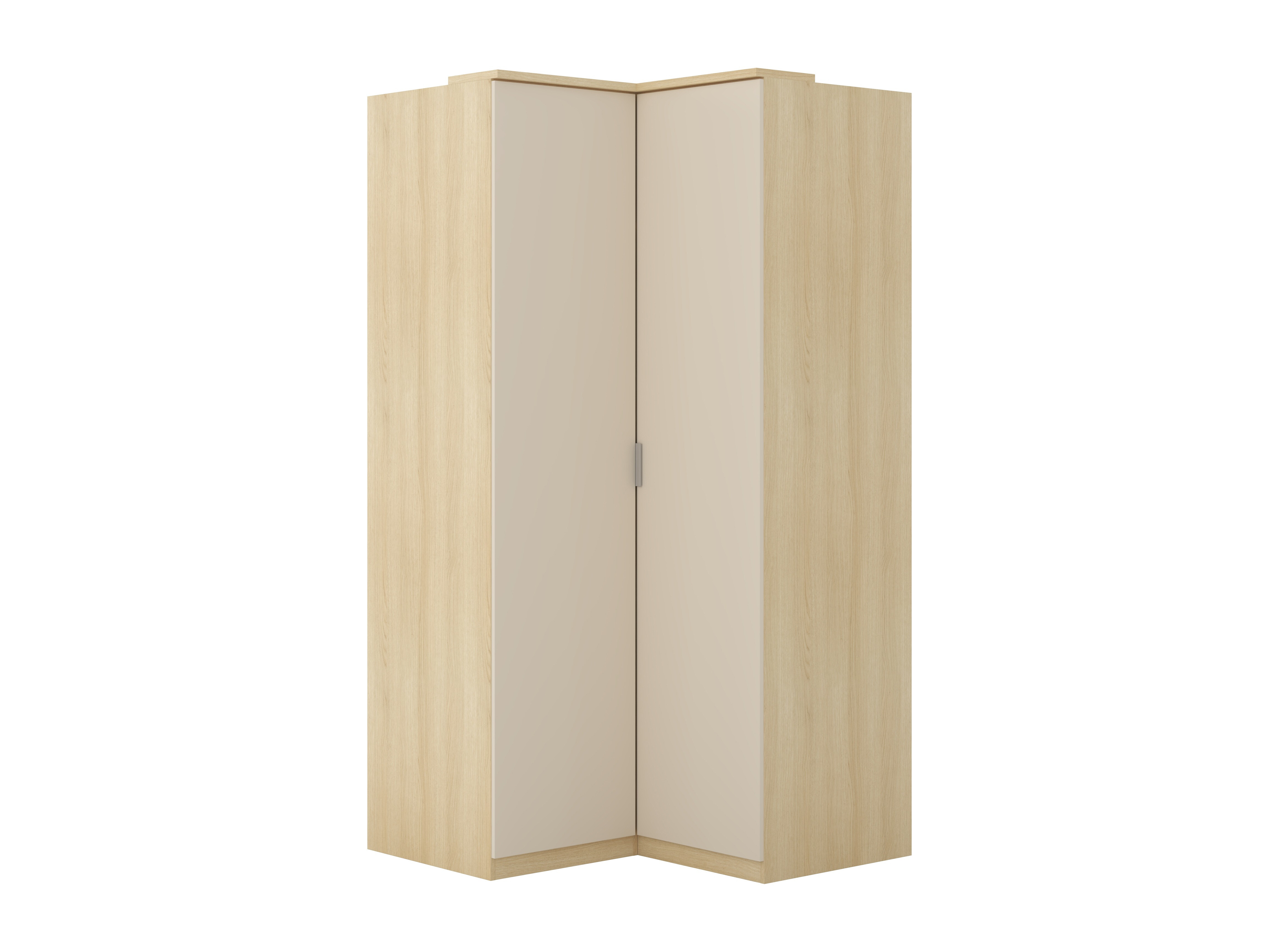 Corner wardrobe Nolcala 107 (Oak + Beige)