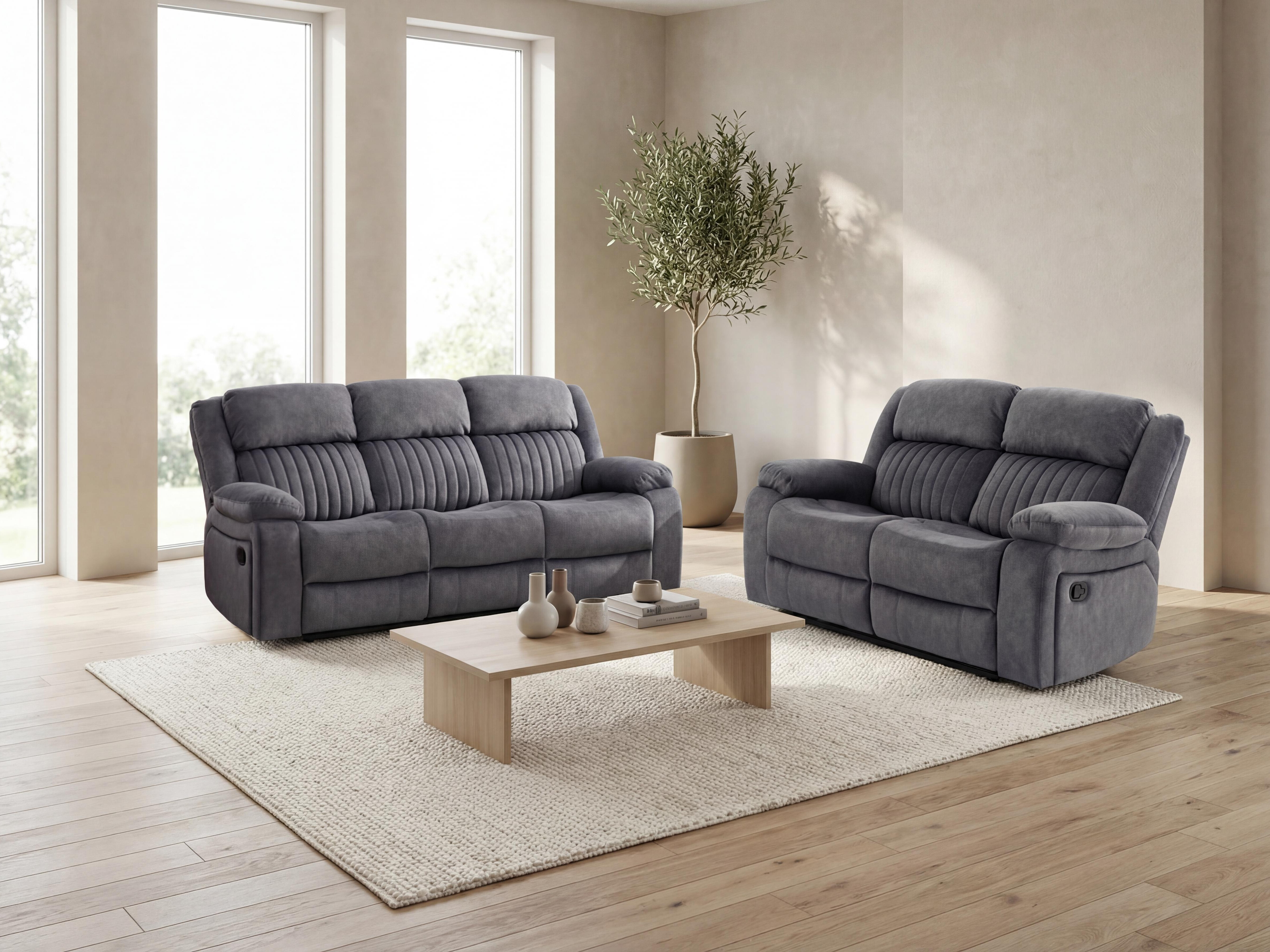 Upholstered furniture set Lufero 105 (Grey)
