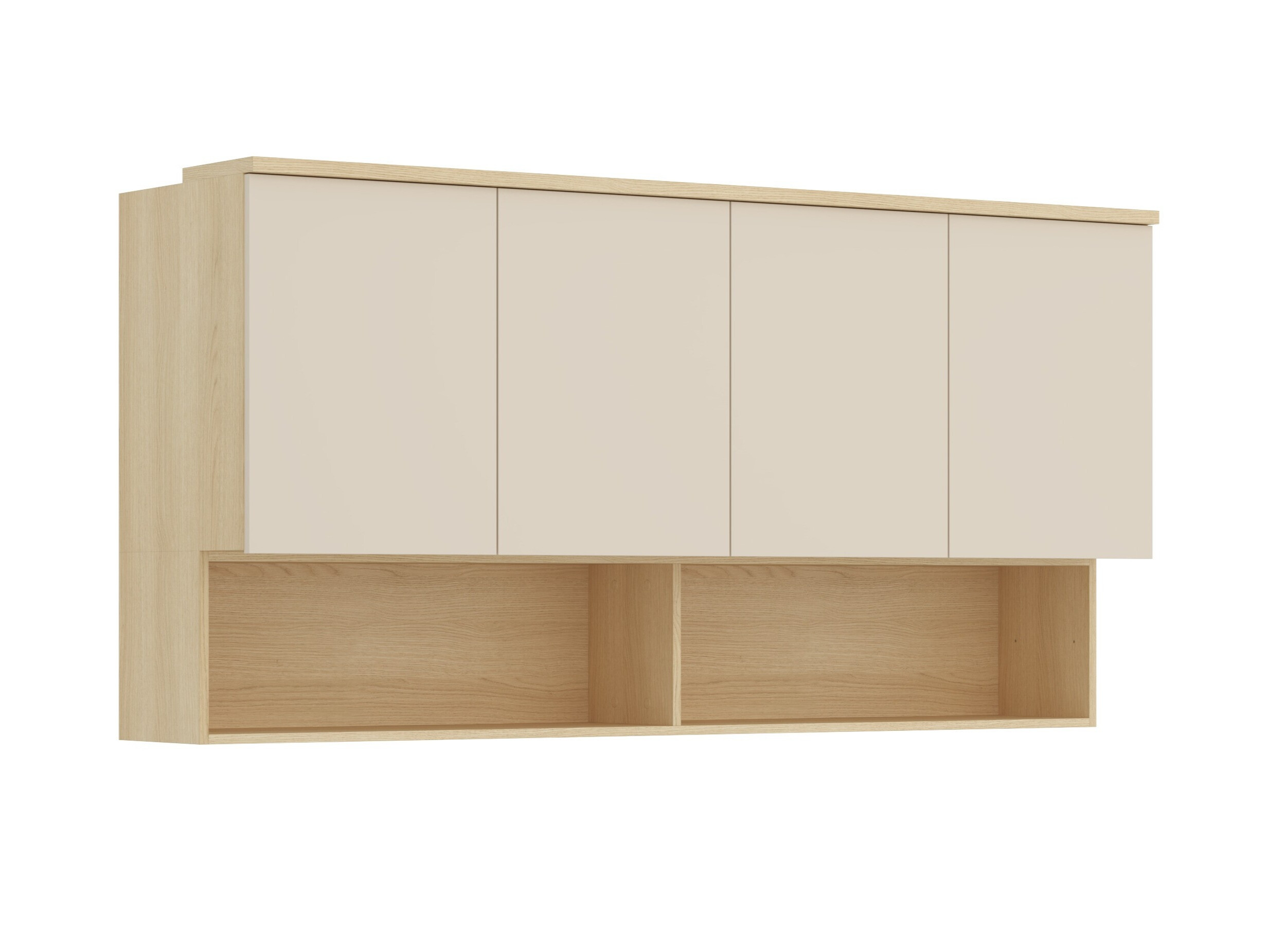 Wall cabinet Nolcala 105 (Oak + Beige)